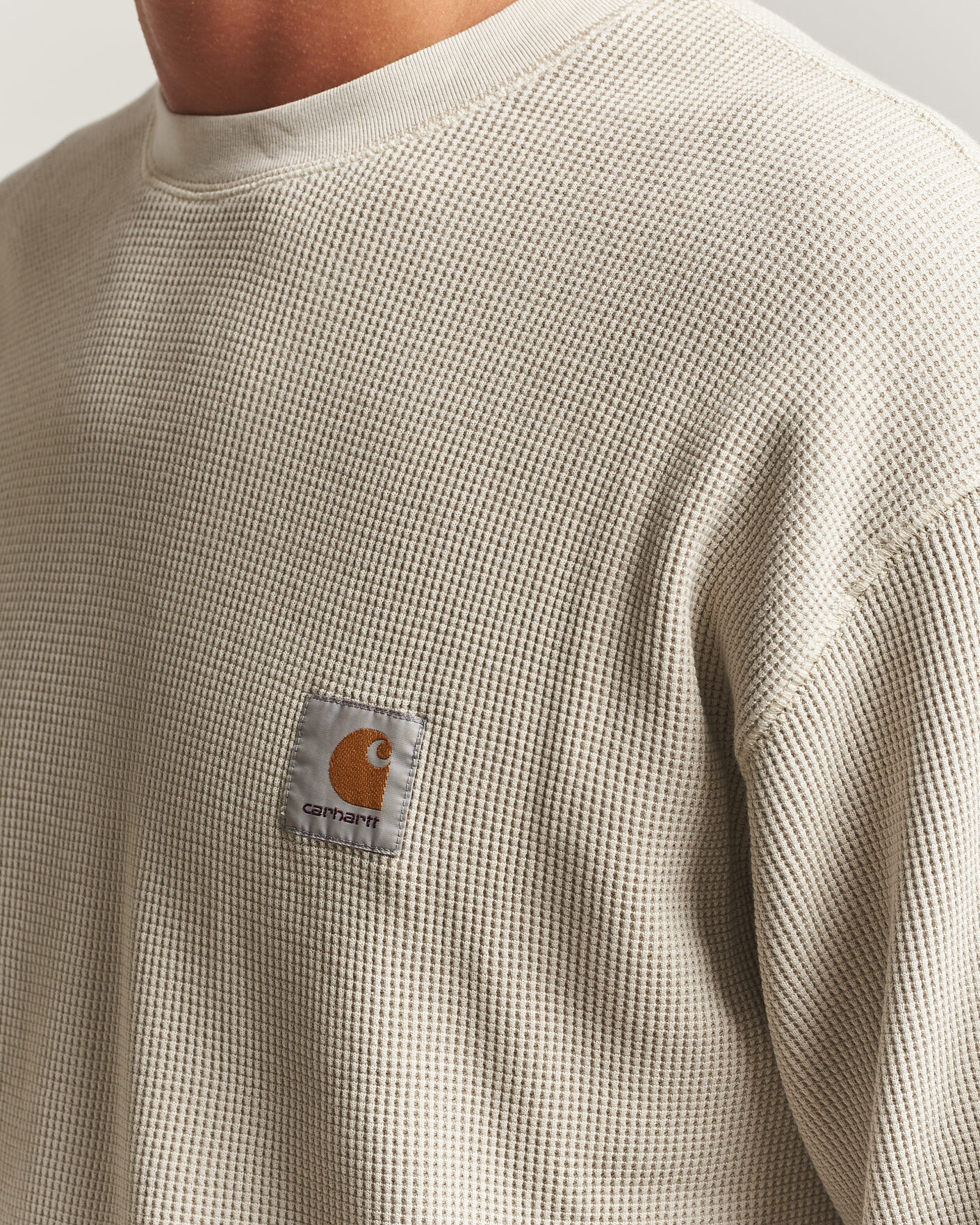 Homme | T-shirts | Carhartt WIP | Long Sleeve Waffle T-Shirt Fleur De Sel
