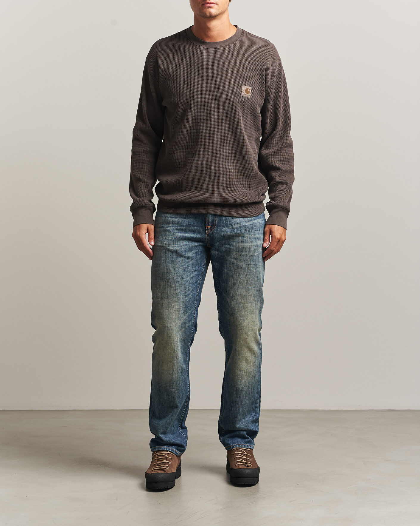 Homme | T-shirts | Carhartt WIP | Long Sleeve Waffle T-Shirt Tobacco