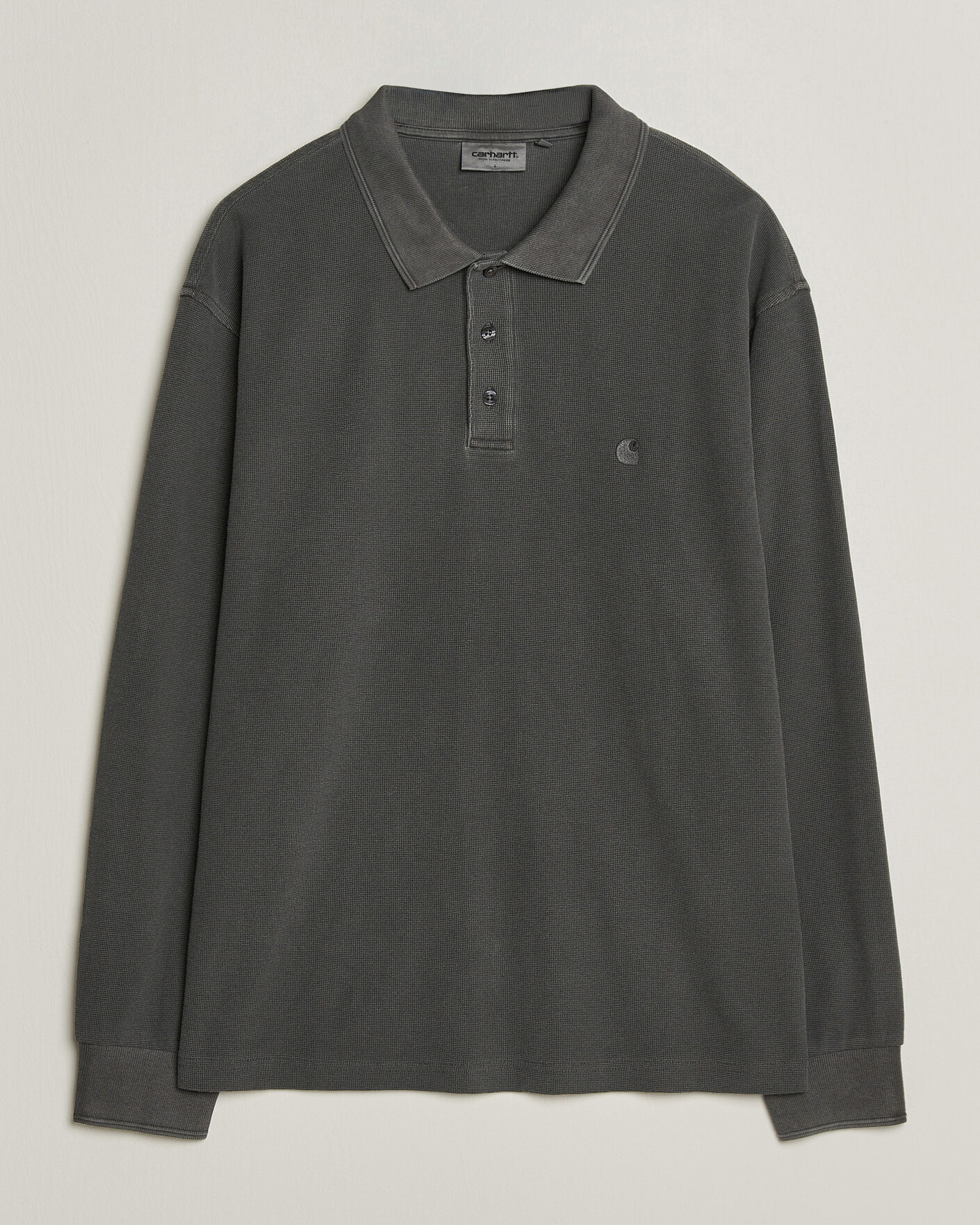 Heren | Truien | Carhartt WIP | Long Sleeve Waffle Rugby Shirt Black