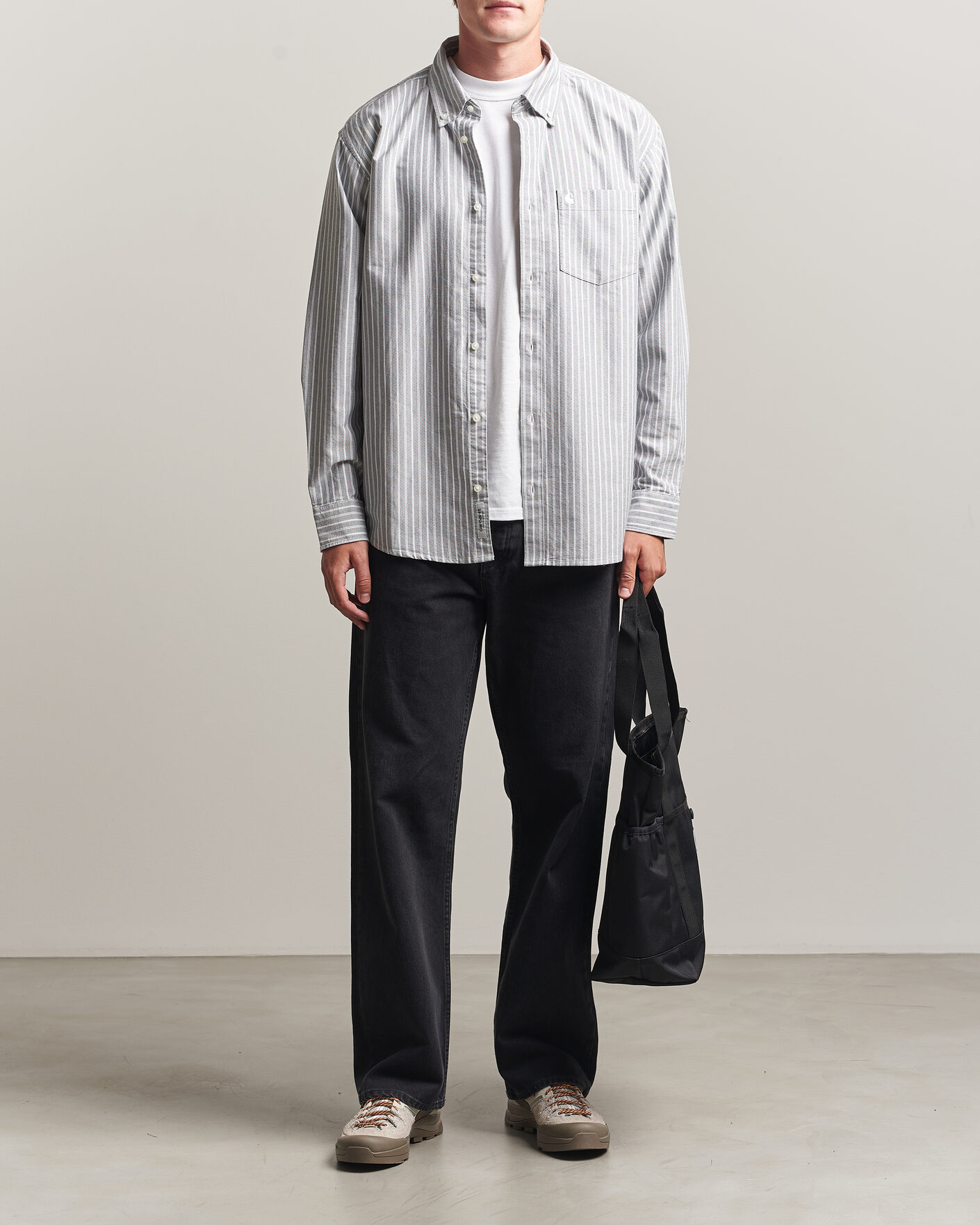 Heren | Overhemden | Carhartt WIP | Canan Striped Oxford Shirt Black