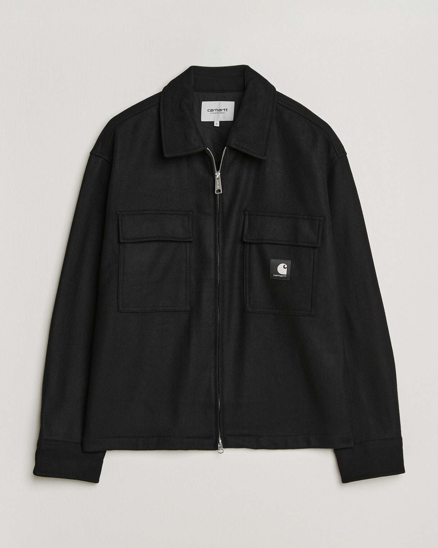 Homme | Chemises | Carhartt WIP | Atoka Wool Zip Shirt Jacket Black