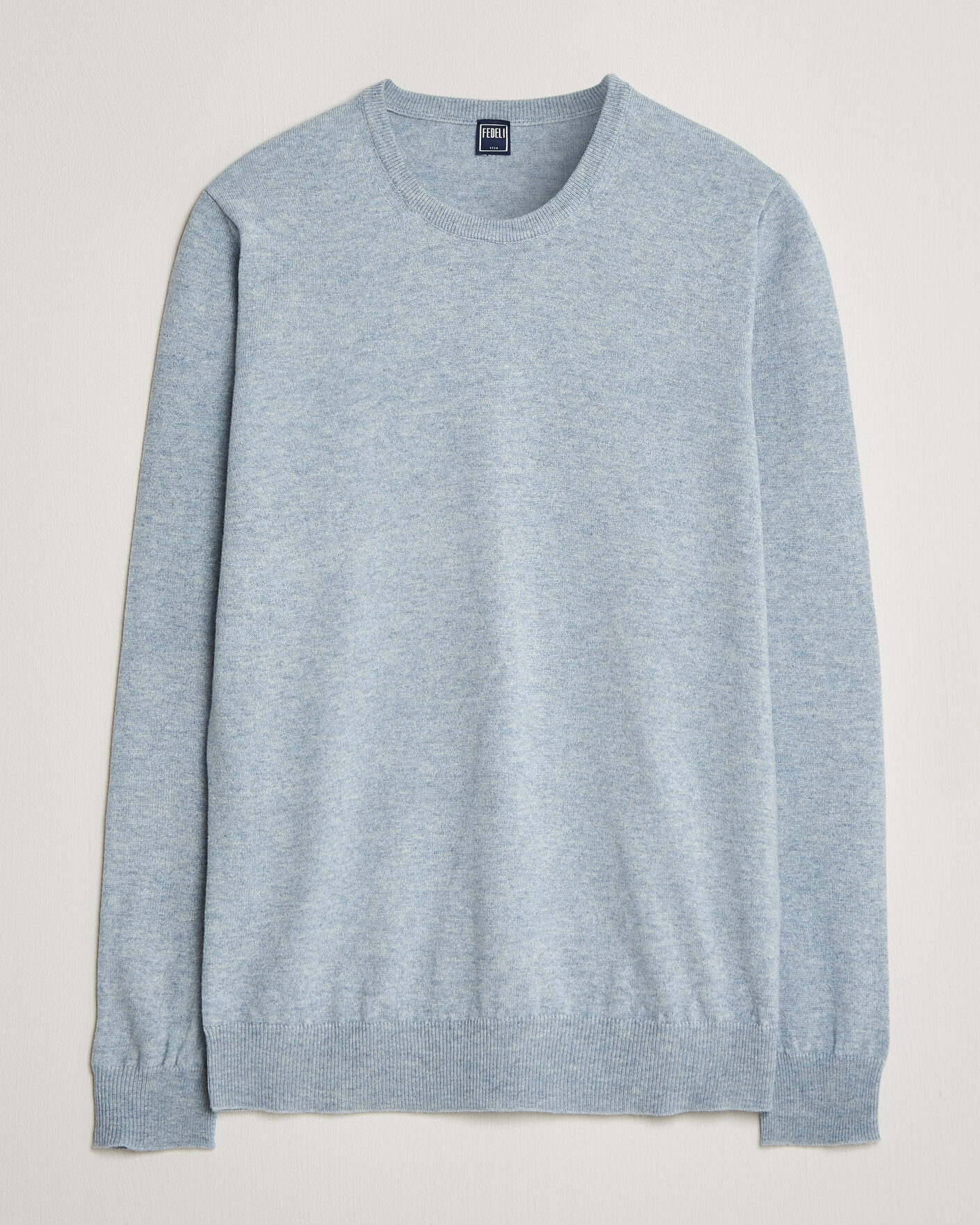 Homme | Pulls Et Tricots | Fedeli | Pure Cashmere Crew Neck Light Blue