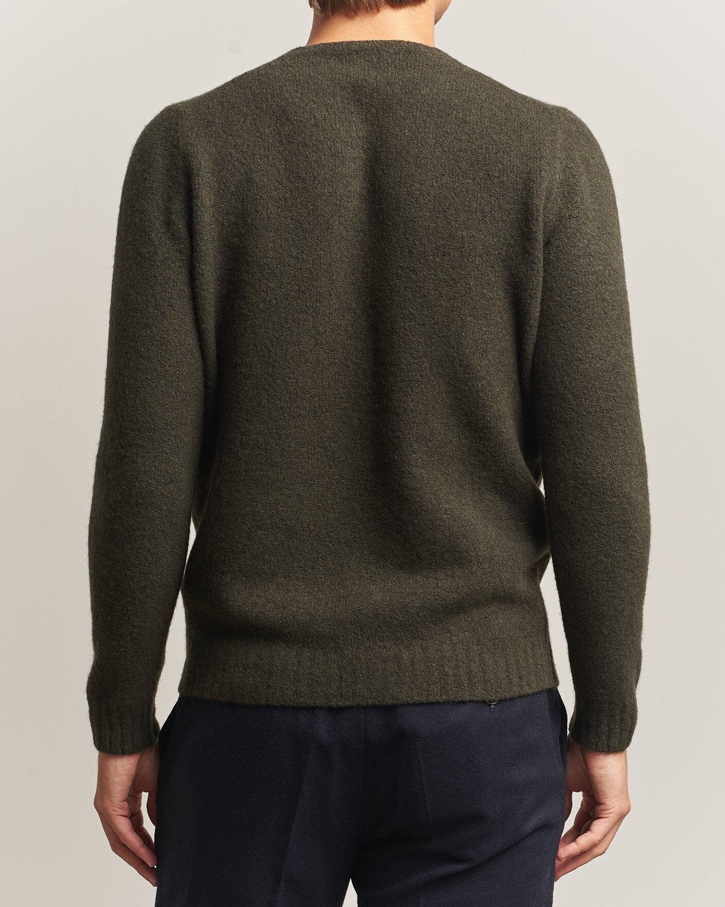 Homme | Pulls Et Tricots | Fedeli | Cashmere Blend Boucle Sweater Forest Green