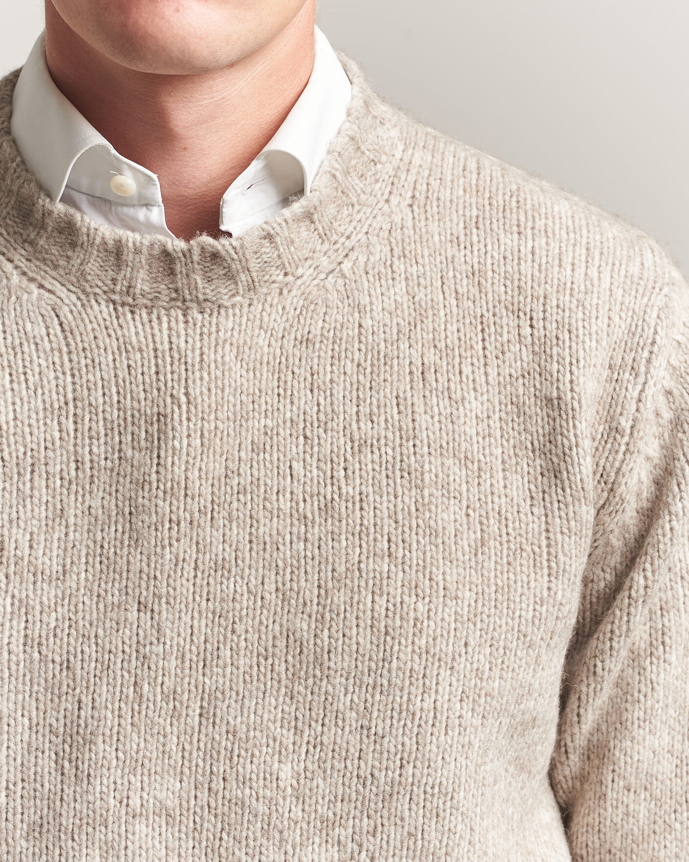 Homme | Pulls Et Tricots | Fedeli | Yak Blend Sweater Beige Melange