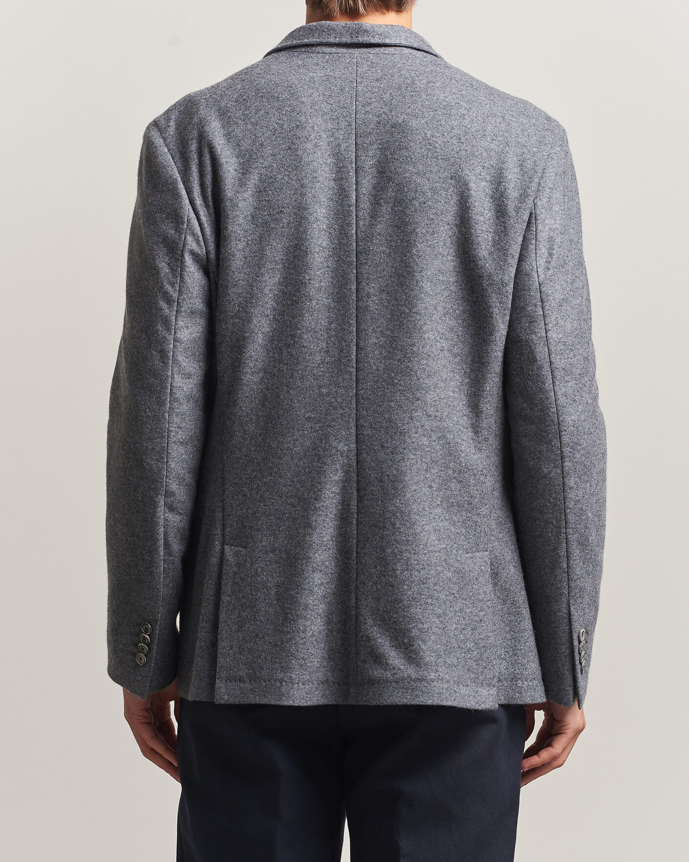 Homme | Blazers | Fedeli | Cashmere Flannel Jacket Grey Melange