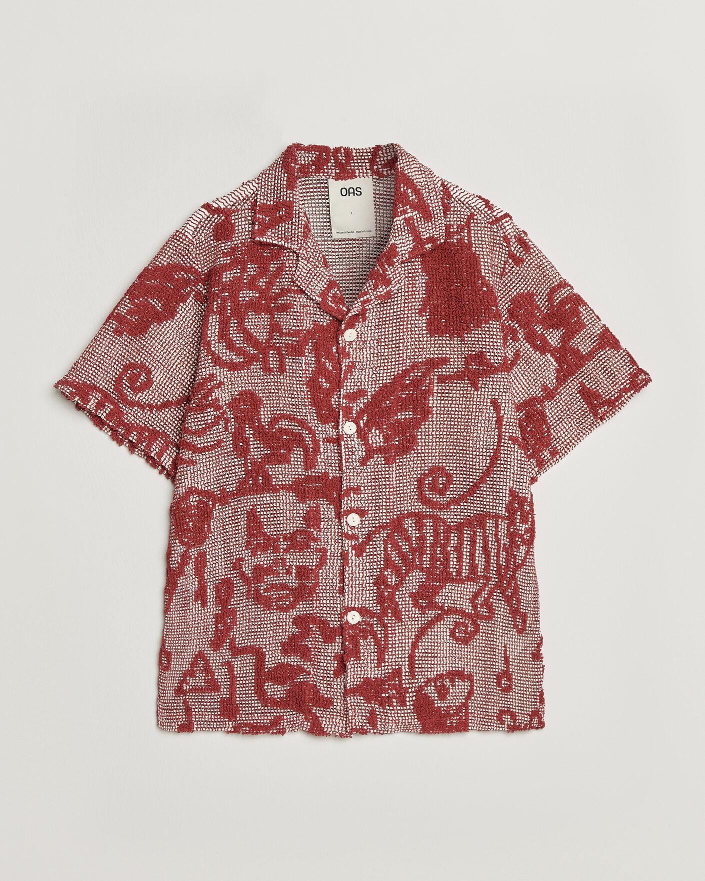 Heren | Overhemden | OAS | Arcano Cuba Short Sleeve Shirt Red