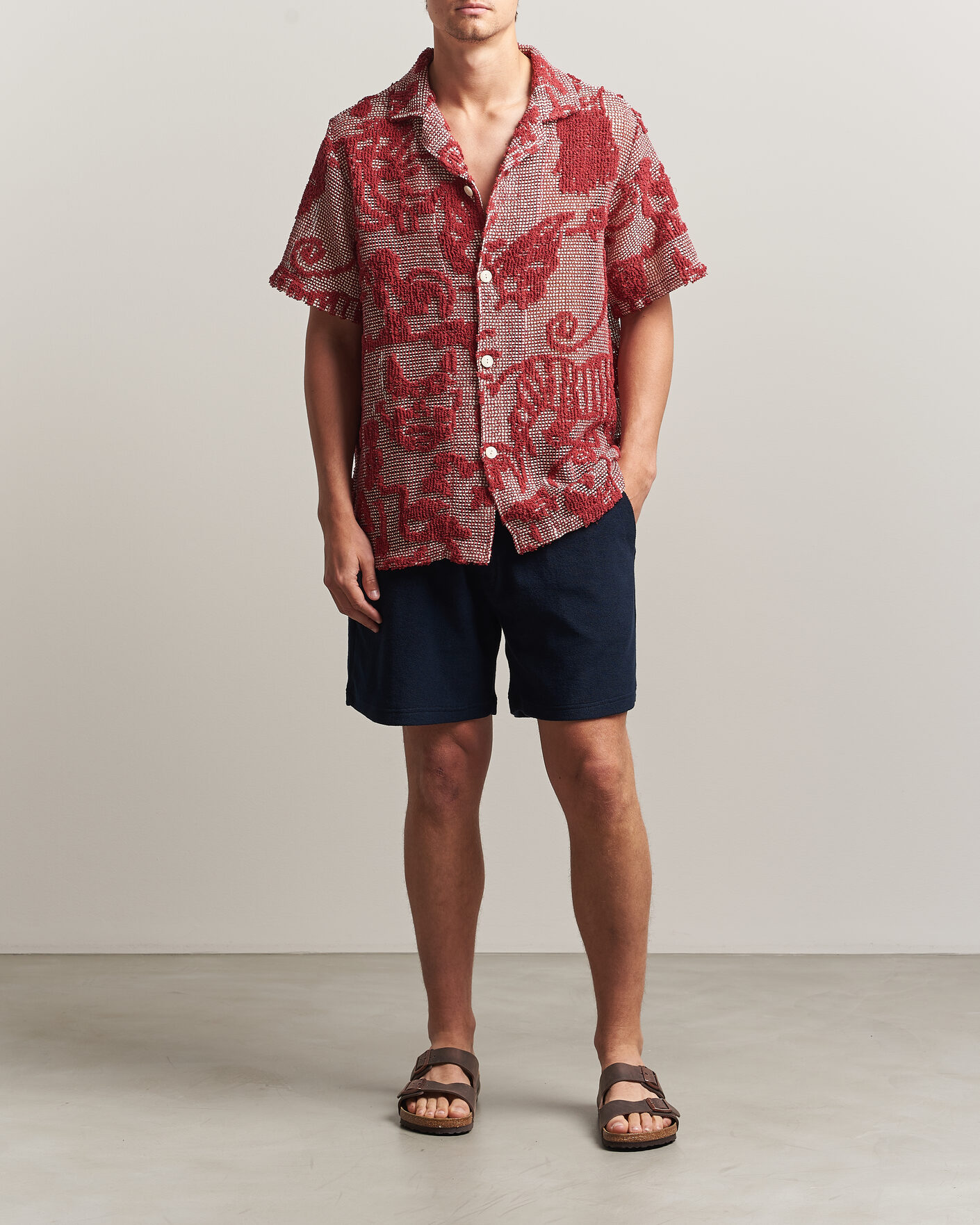 Heren | Overhemden | OAS | Arcano Cuba Short Sleeve Shirt Red
