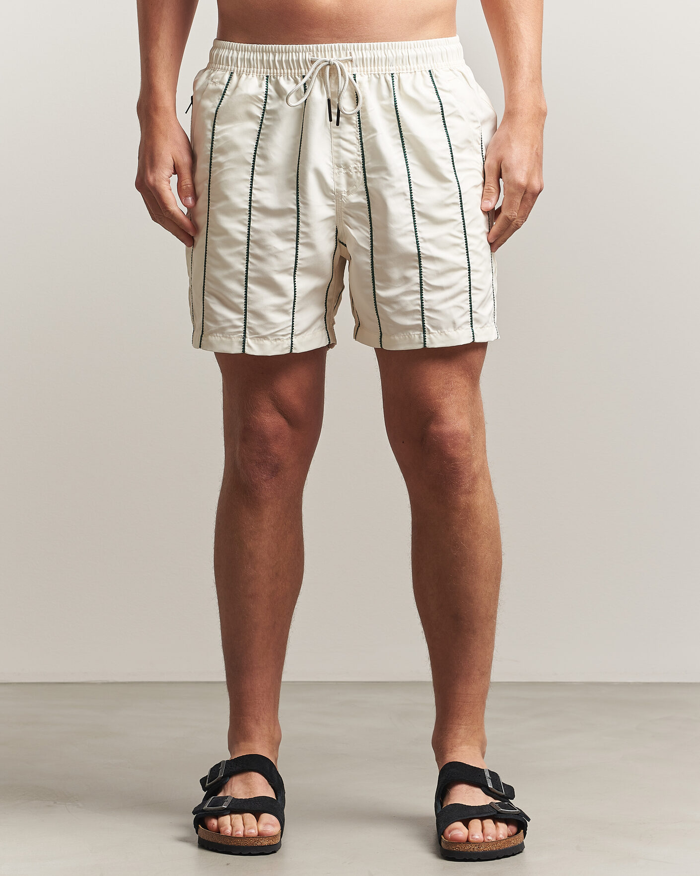Heren | Zwembroek | OAS | Printed Swimshorts White/Green