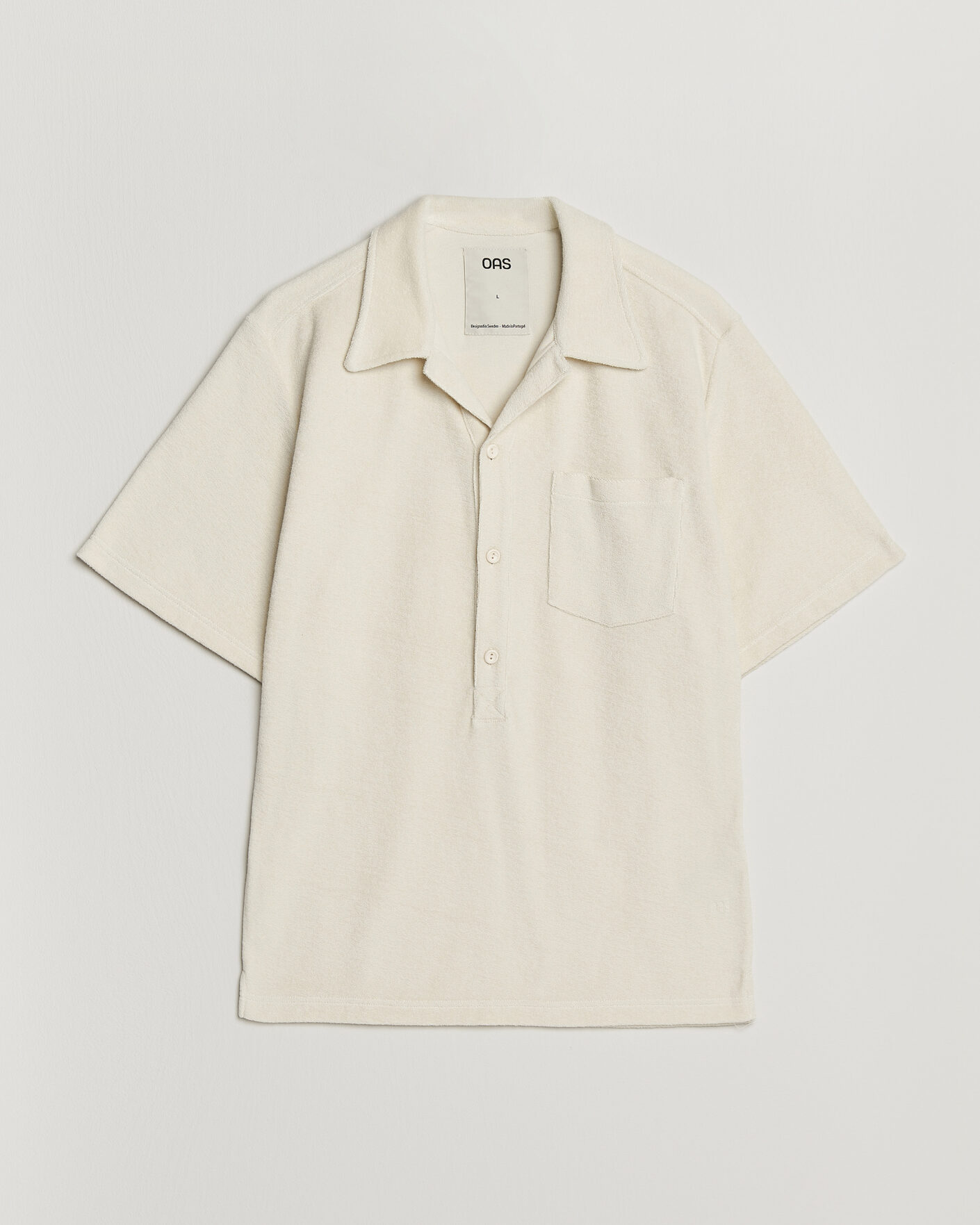 Homme | Polos | OAS | Novo Regular Fit Terry Polo Ecru