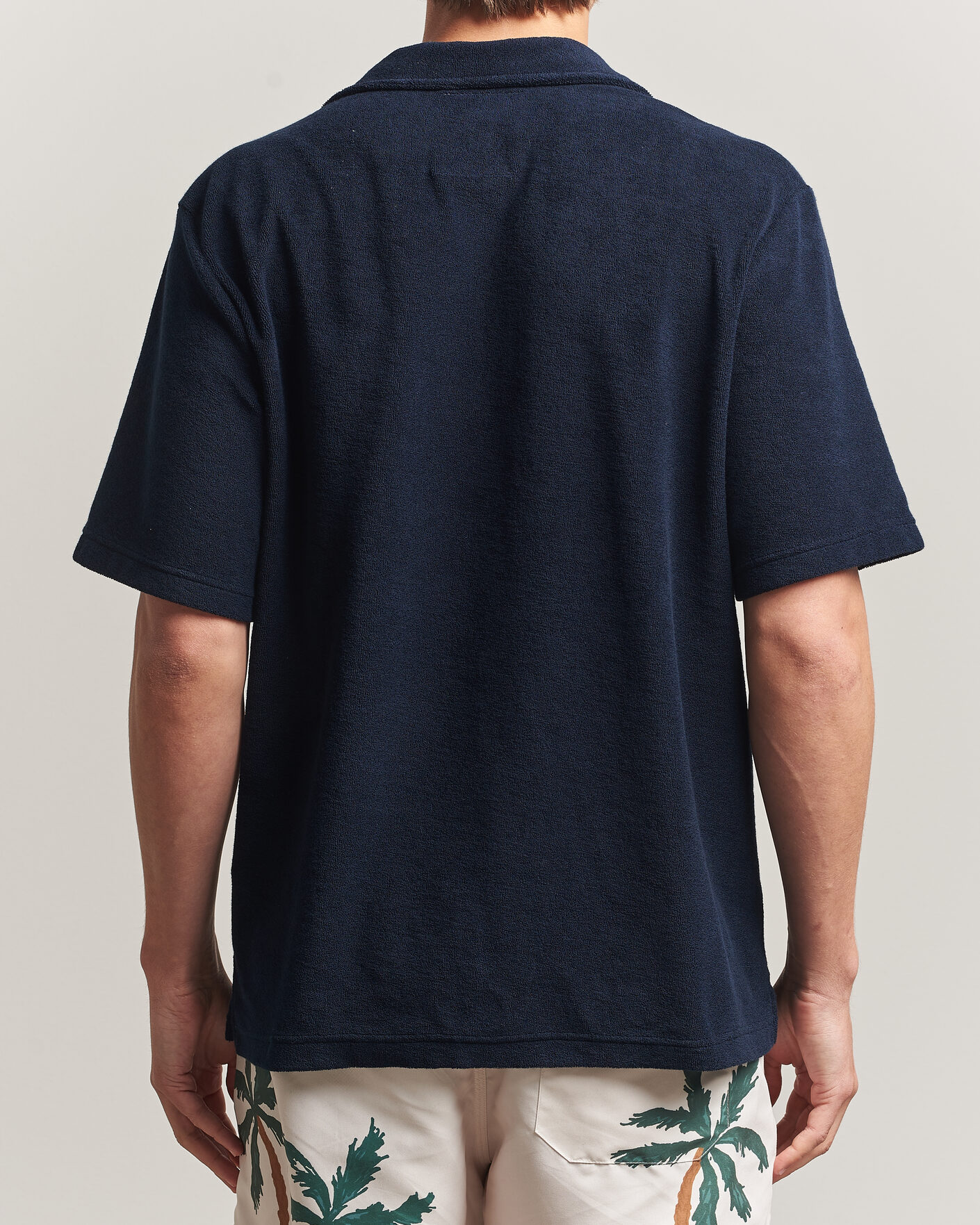 Homme | Polos | OAS | Novo Regular Fit Terry Polo Dark Blue