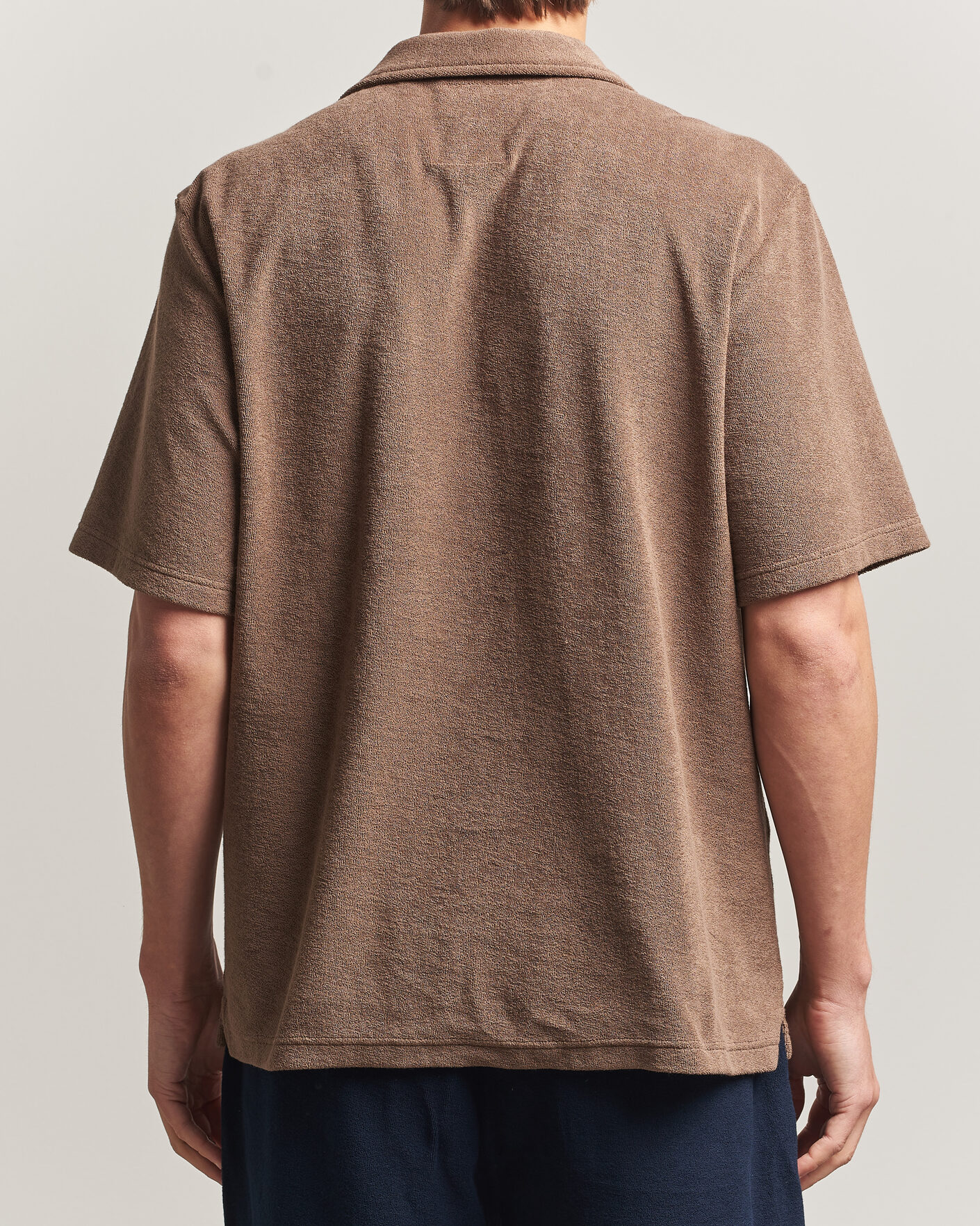 Homme | Polos | OAS | Novo Regular Fit Terry Polo Brown