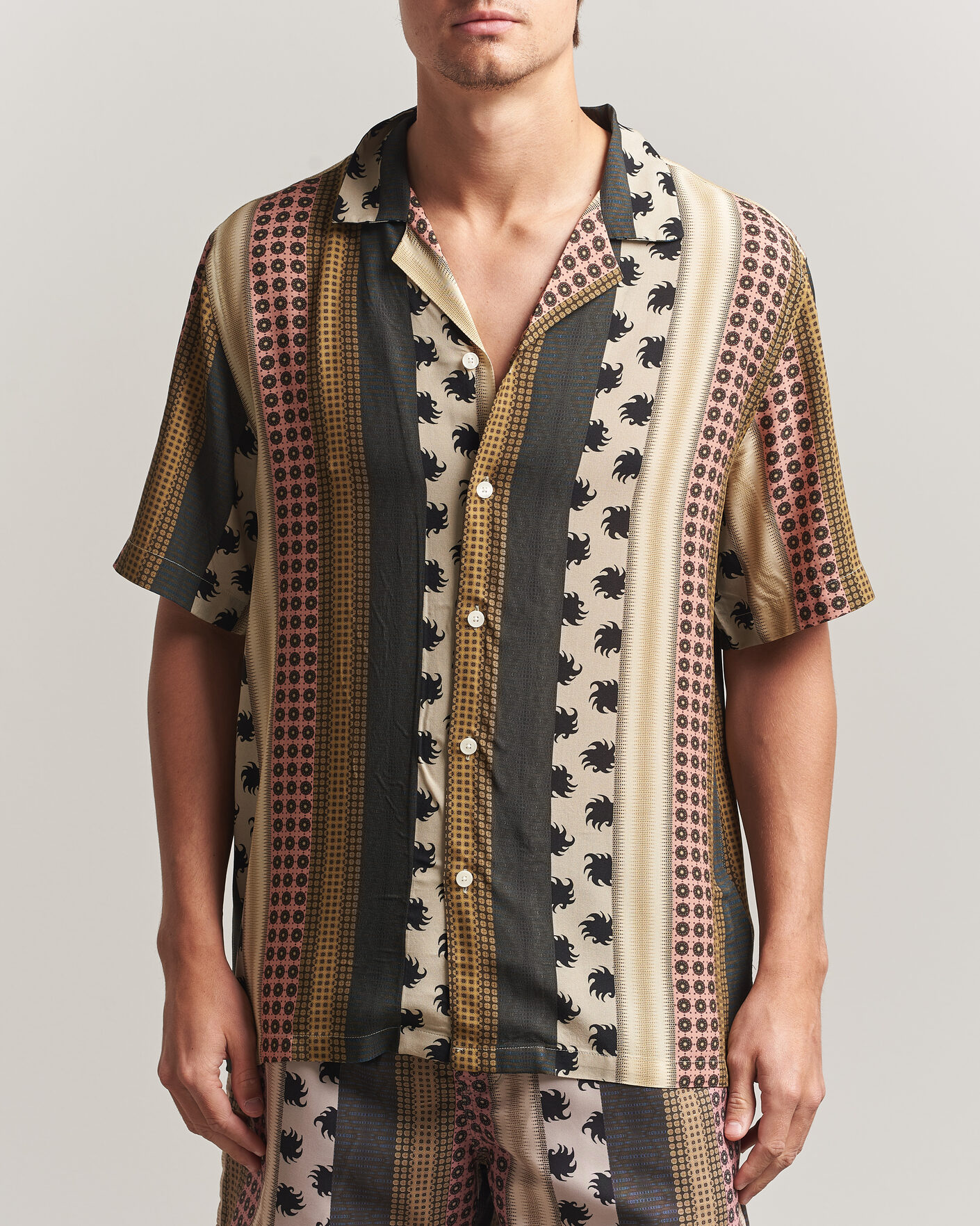 Homme | Chemises | OAS | Mixset Rocco Printed Cuba Short Sleeve Shirt Multi