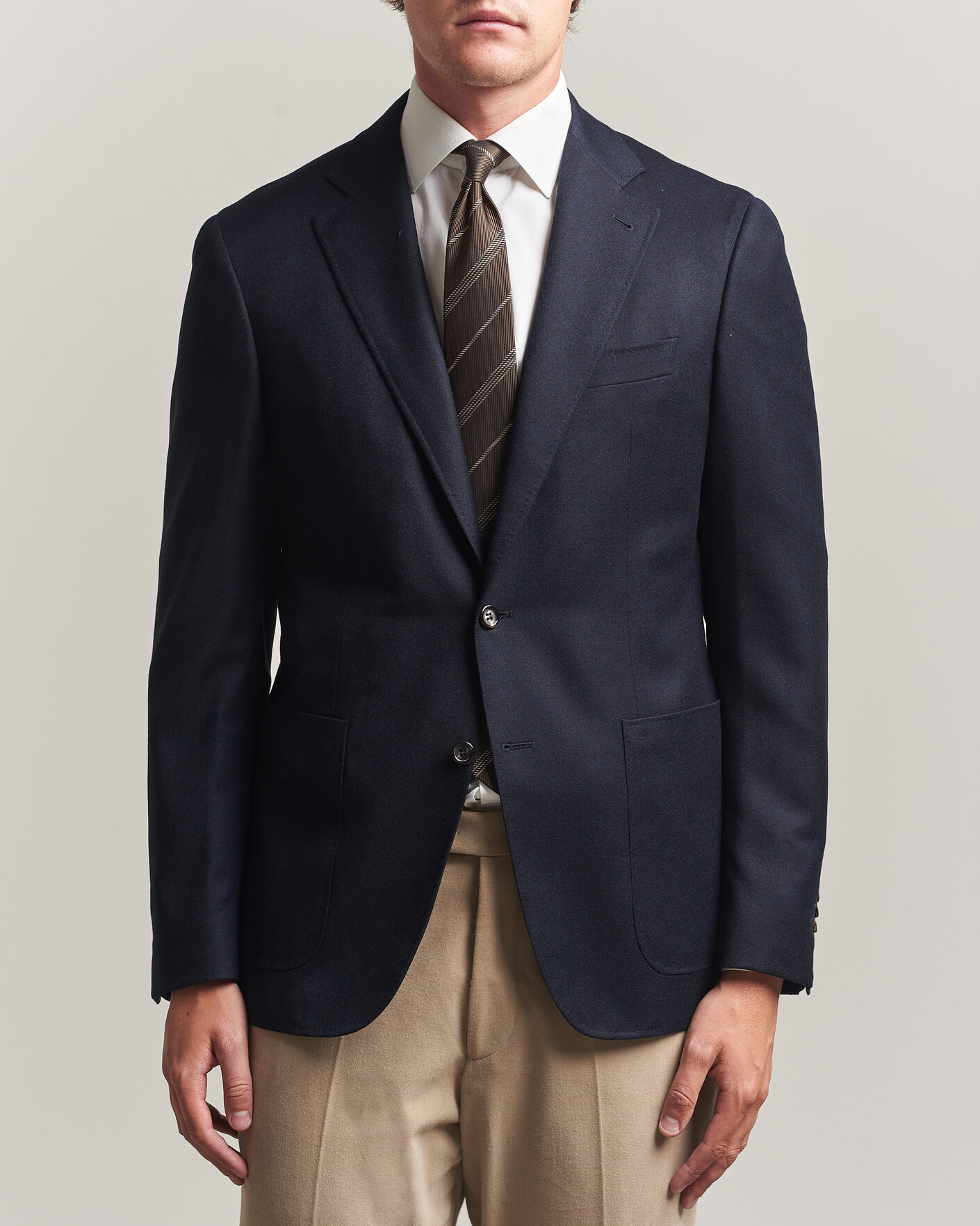 Heren | Blazers | Canali | Kei Impeccabile Flannel Blazer Navy