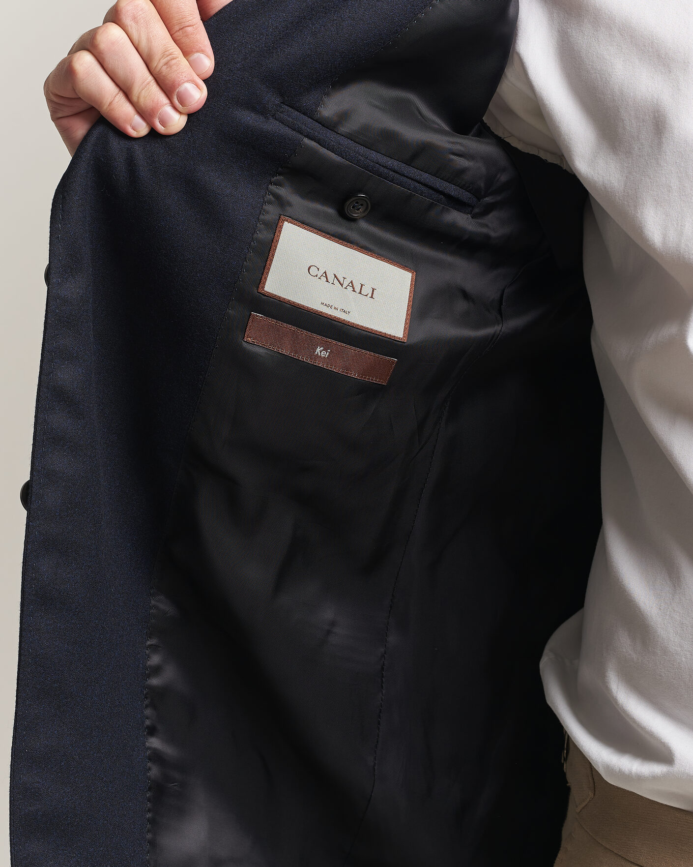 Heren | Blazers | Canali | Kei Impeccabile Flannel Blazer Navy