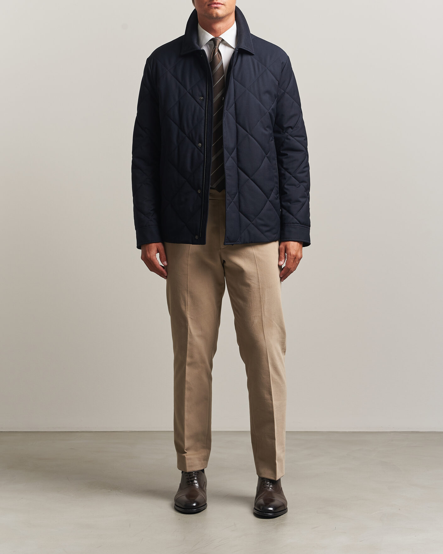 Heren | Jassen | Canali | Quilted Country Coat Navy