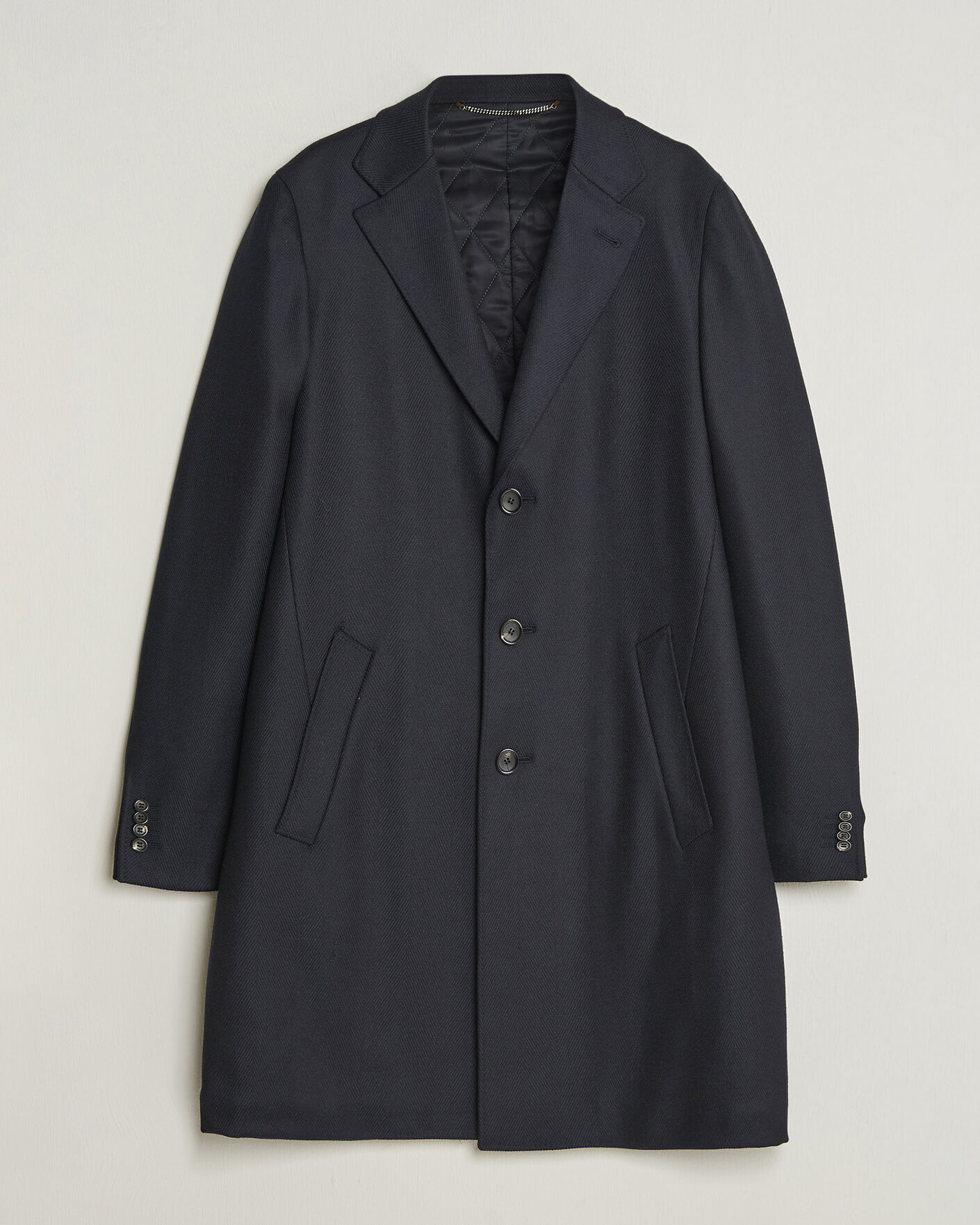 Homme | Manteaux Et Vestes | Canali | Kei Wool Travel Coat Navy