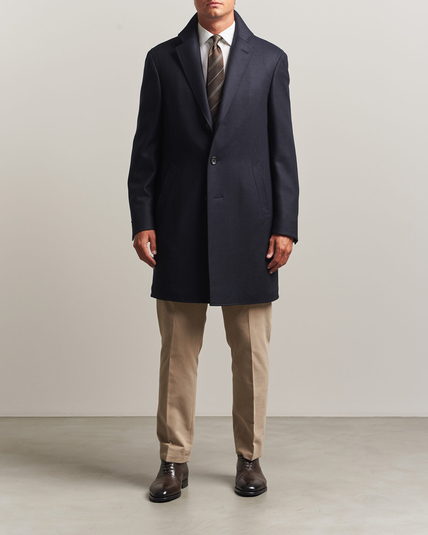 Homme | Manteaux Et Vestes | Canali | Kei Wool Travel Coat Navy