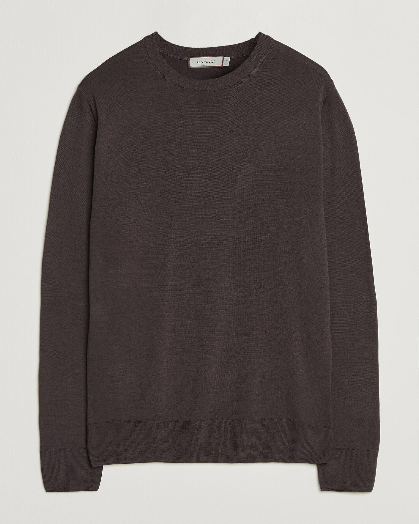 Homme | Pulls Et Tricots | Canali | Merino Wool Crew Neck Dark Brown