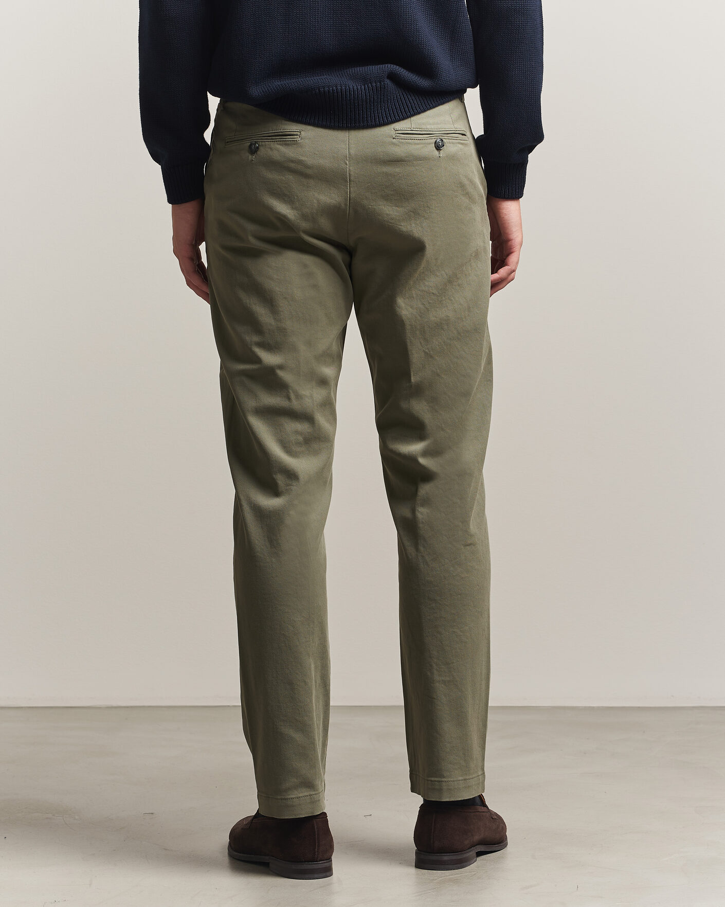 Homme | Pantalons | Canali | Cotton Twill Chinos Olive