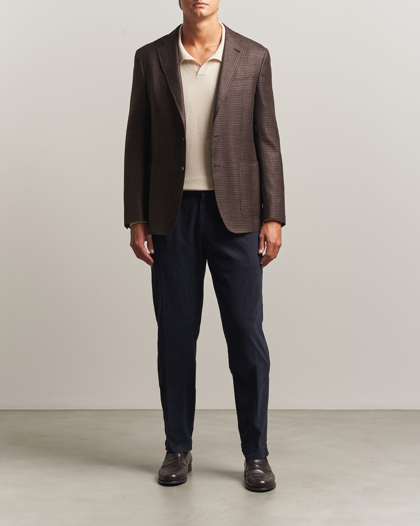 Homme | Pantalons | Canali | Cotton/Cashmere Chinos Navy