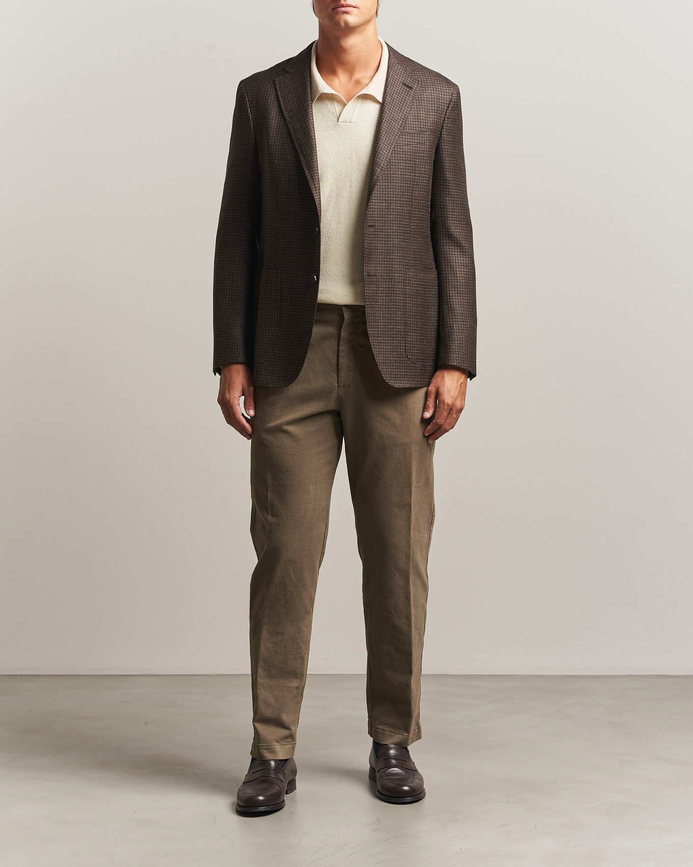 Homme | Pantalons | Canali | Cotton/Cashmere Chinos Taupe