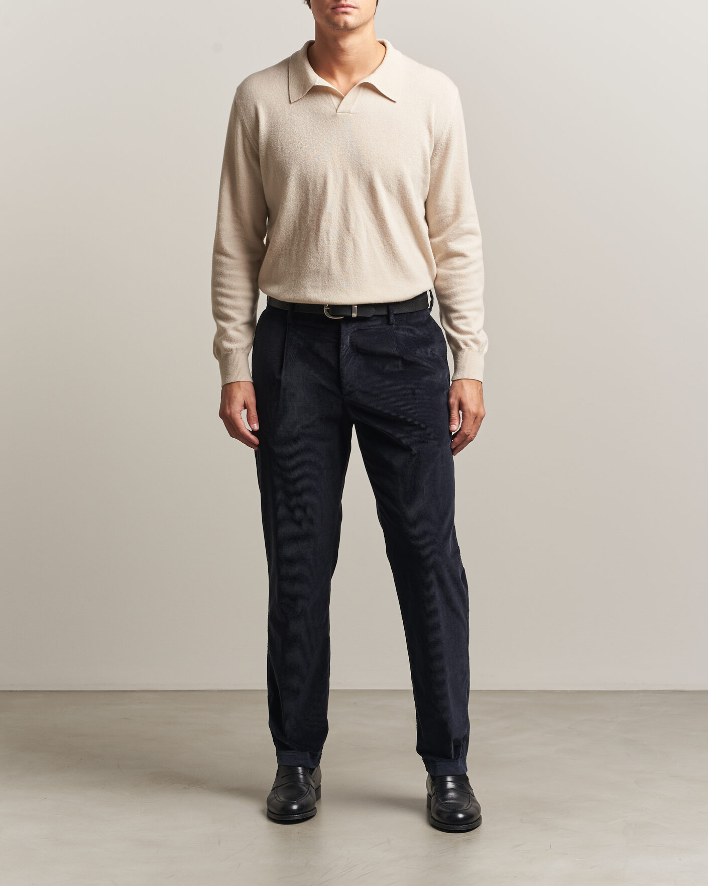 Heren | Broeken | Canali | Comfort Corduroy Pants Navy