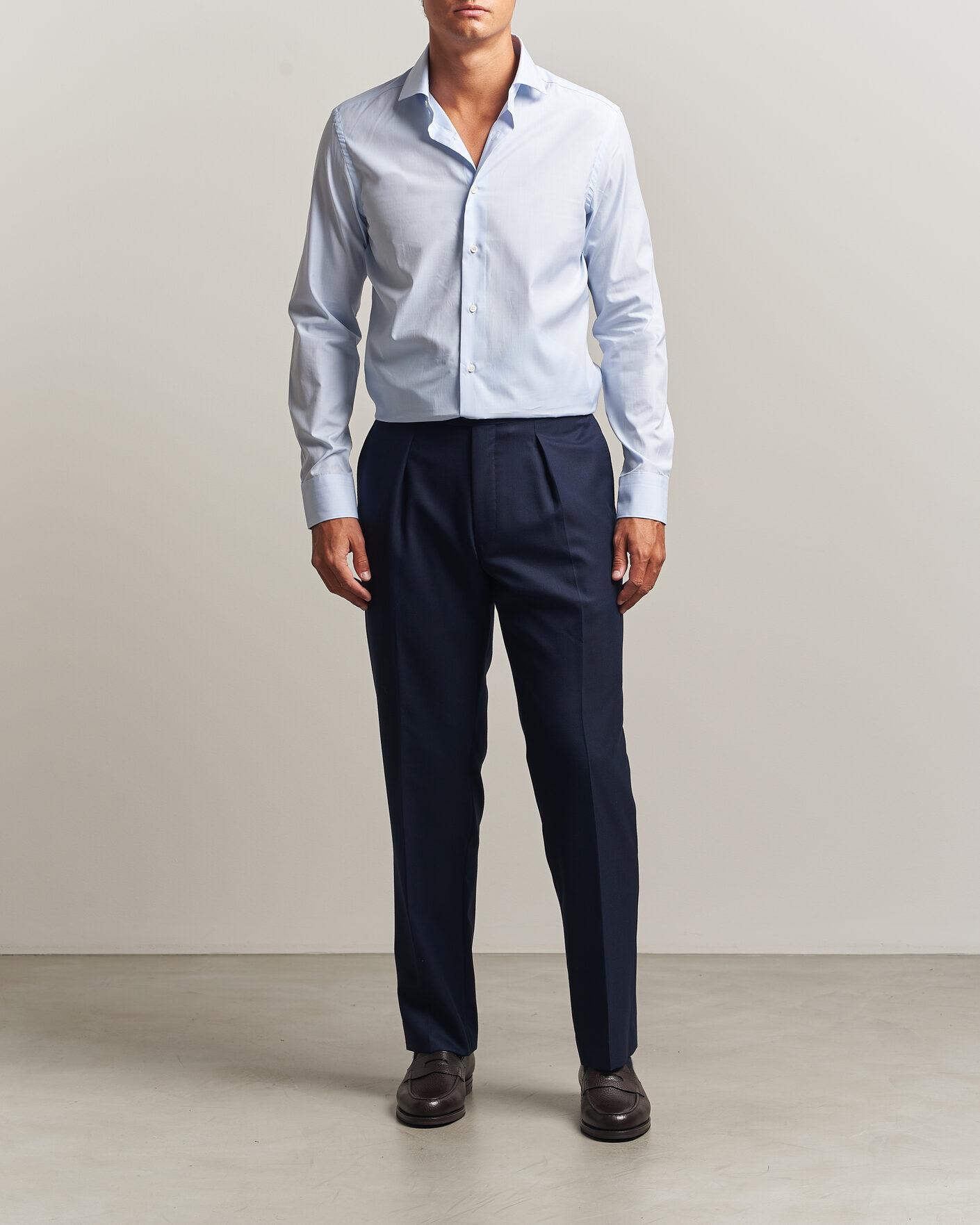 Homme | Chemises | Canali | Slim Fit Dress Shirt Light Blue Check