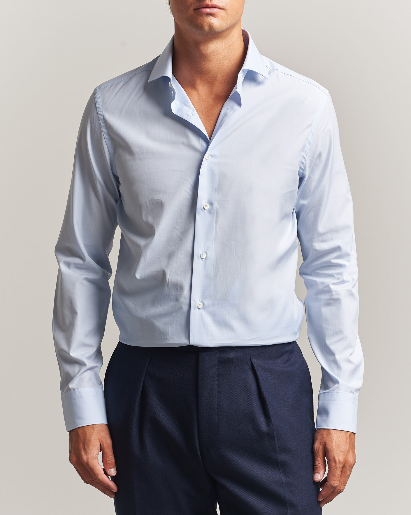 Homme | Chemises | Canali | Slim Fit Dress Shirt Light Blue Check