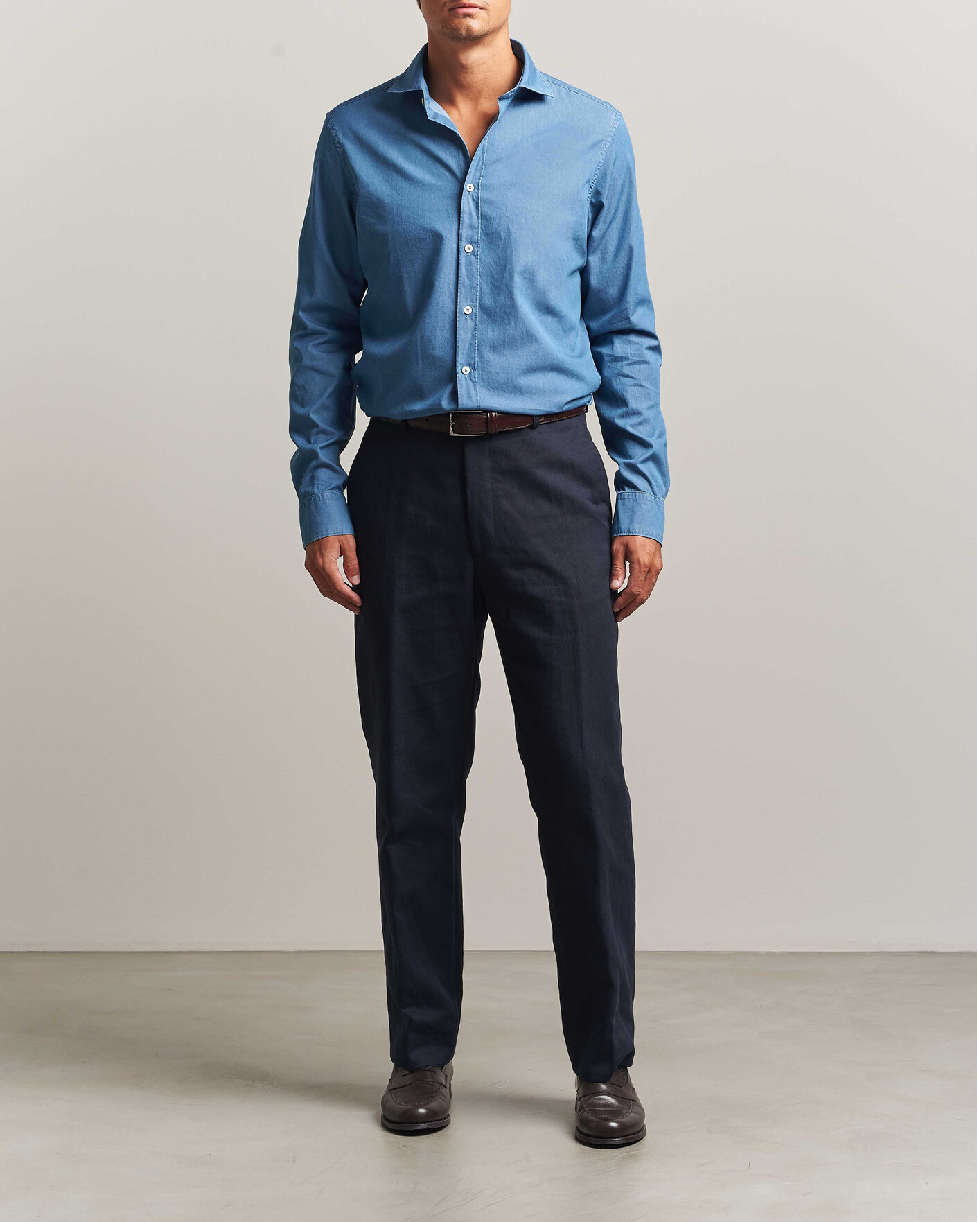 Homme | Chemises | Canali | Denim Shirt Stone Wash