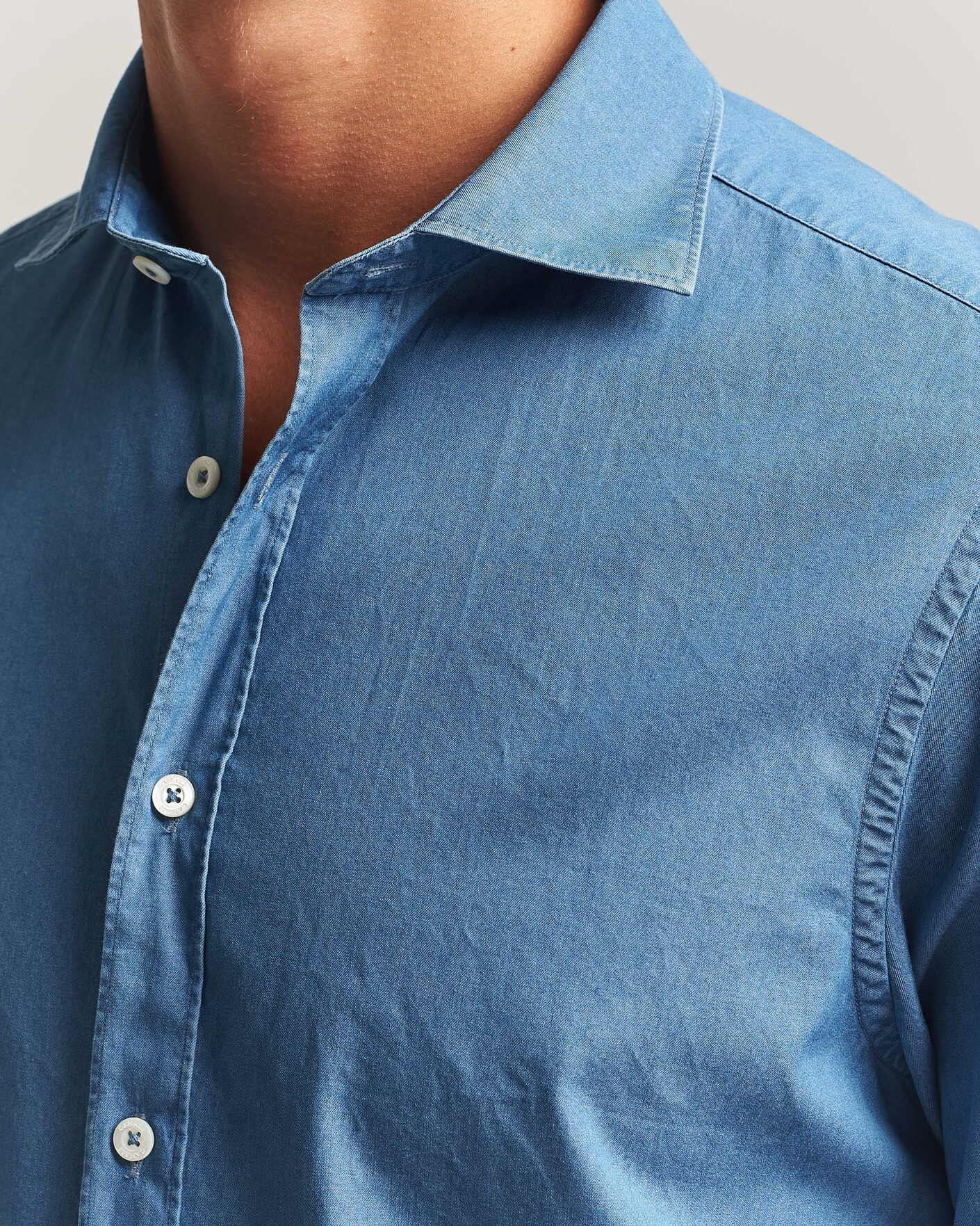 Homme | Chemises | Canali | Denim Shirt Stone Wash