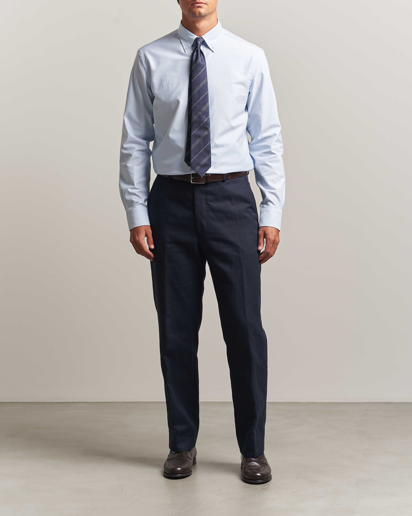 Heren | Overhemden | Canali | Oxford Button Down Shirt Light Blue