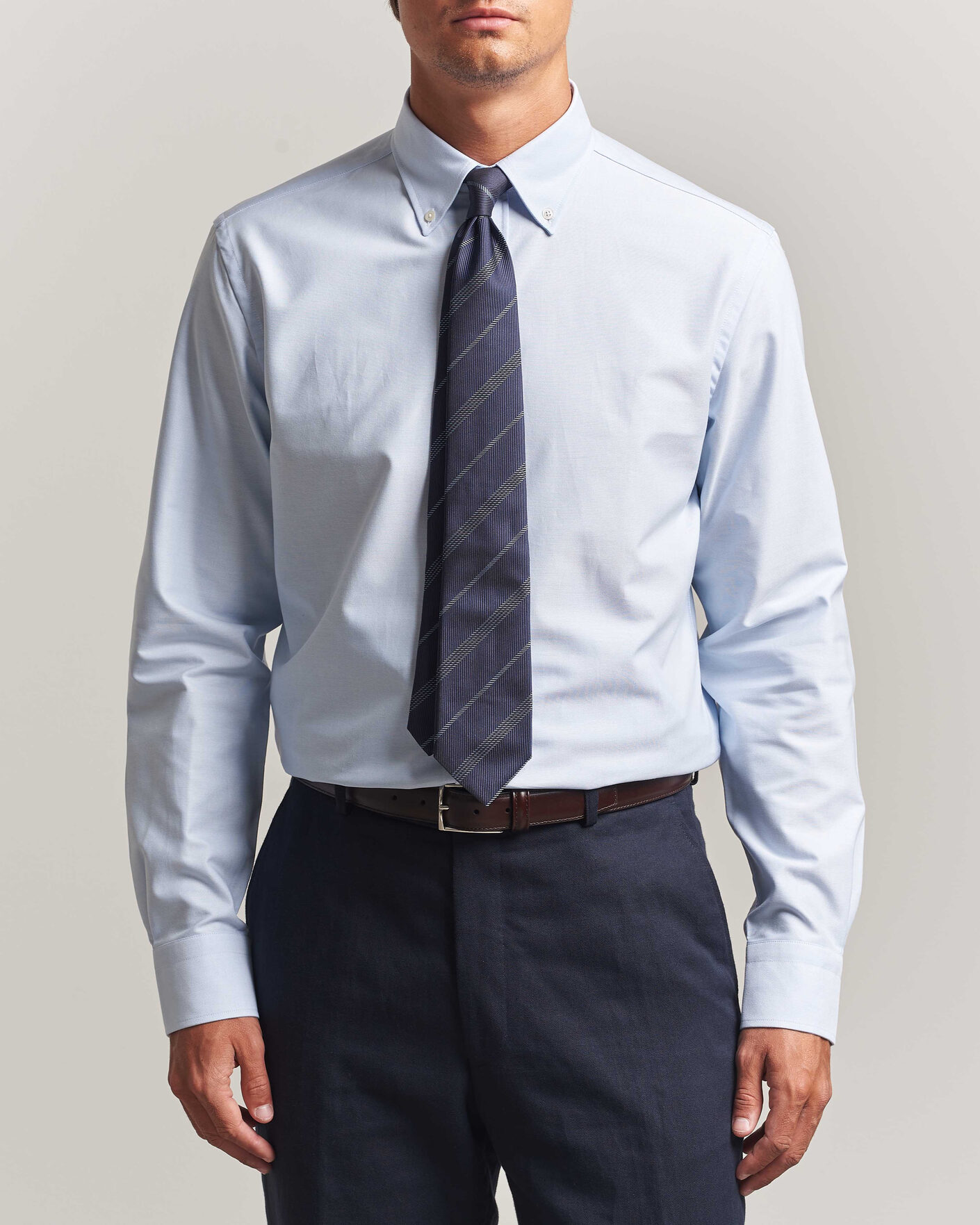 Heren | Overhemden | Canali | Oxford Button Down Shirt Light Blue