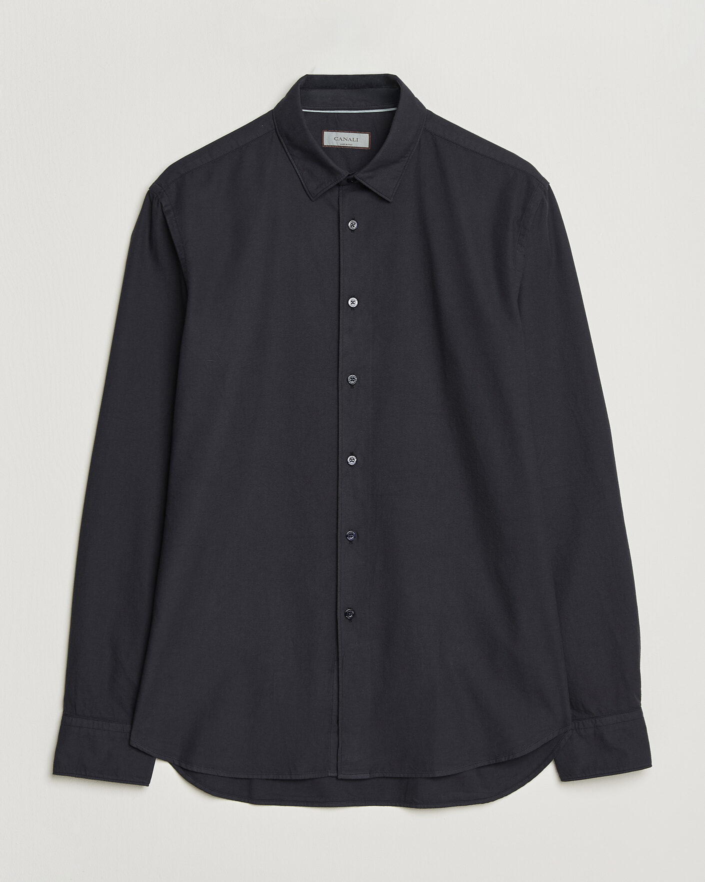 Homme | Chemises | Canali | Garment Dyed Cotton Shirt Navy