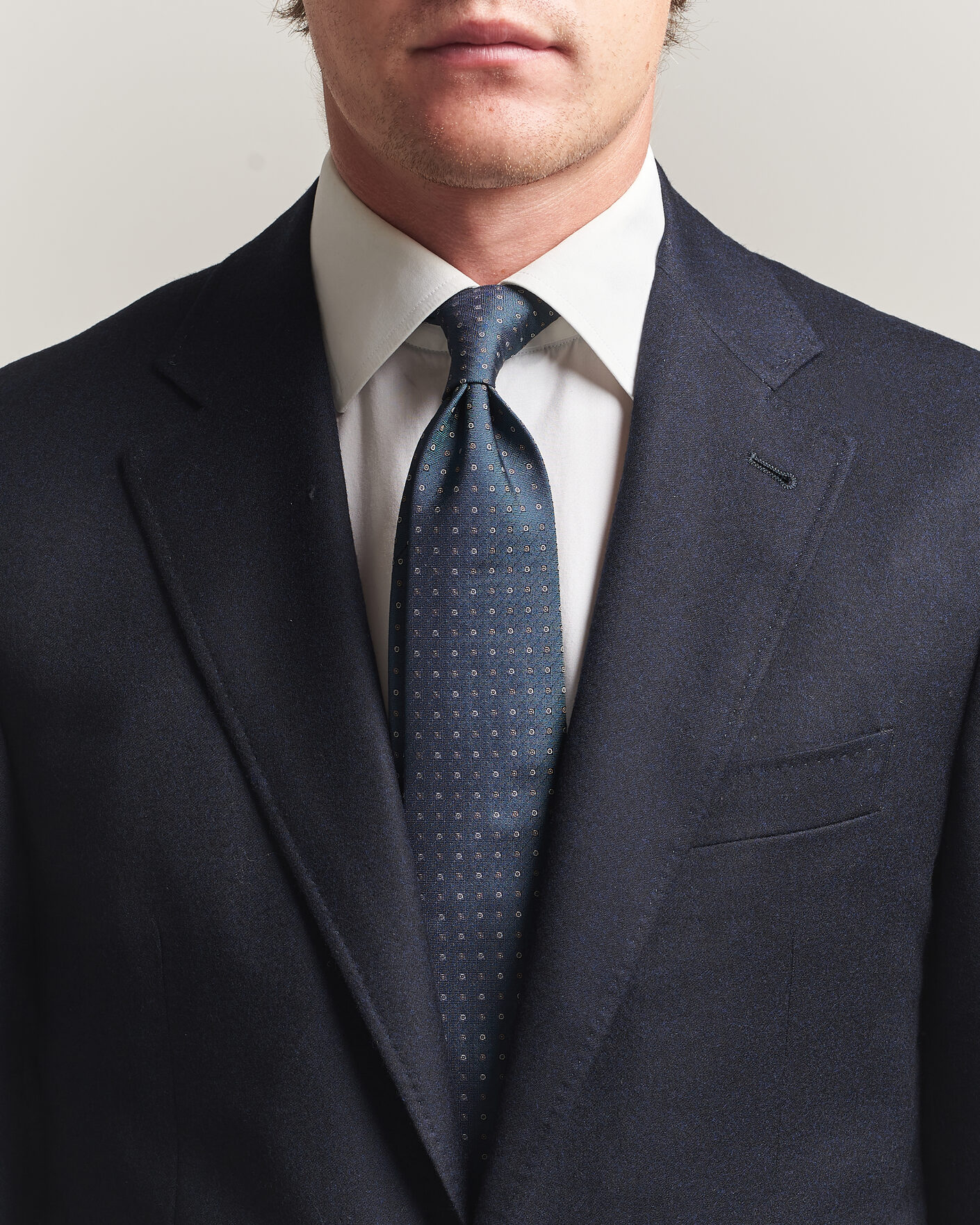 Homme | Cravates | Canali | Jacquard Silk Tie Dark Green