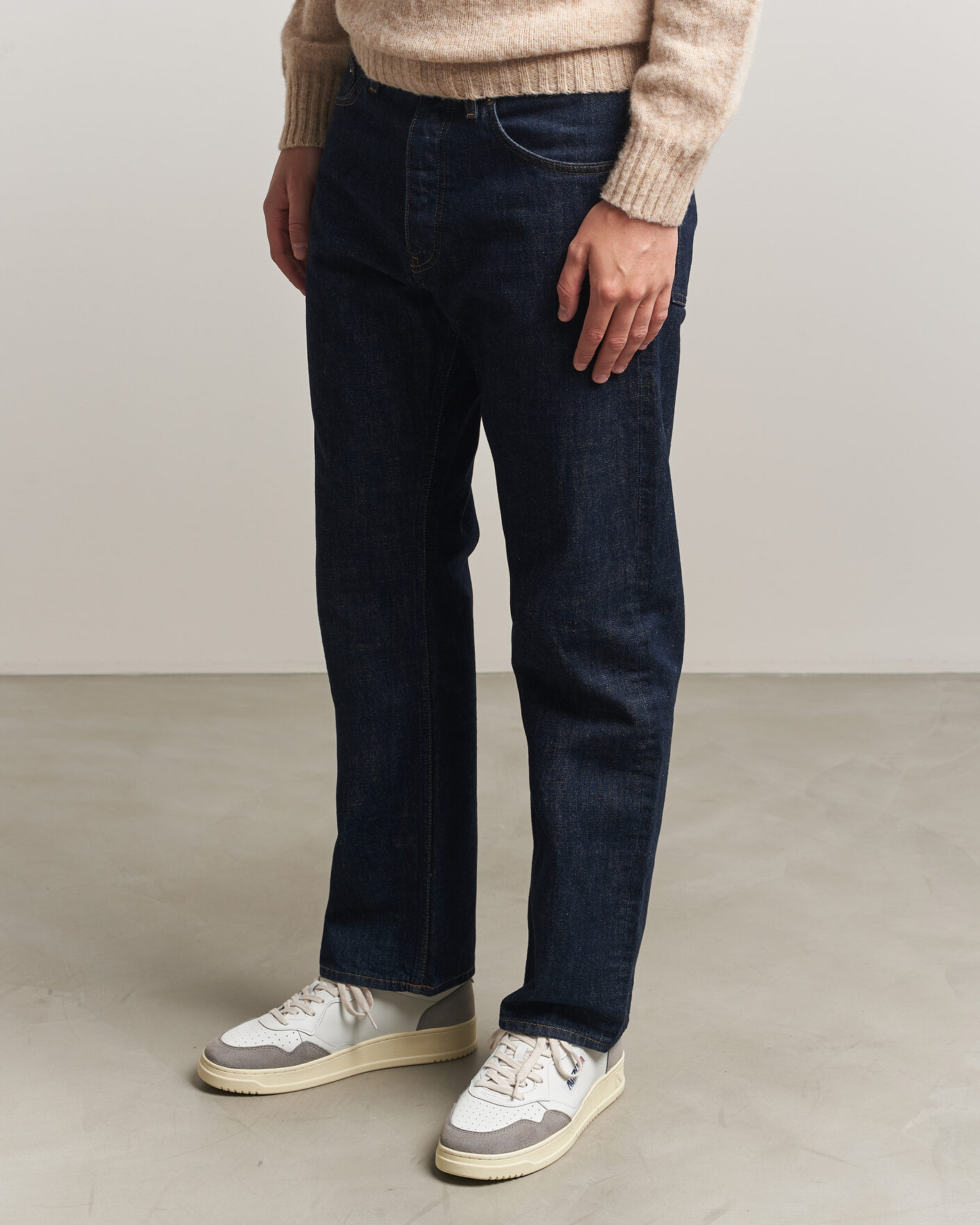 Heren | Sneakers | Autry | Medalist Low Soft Leather/Suede Sneaker White/Cemento