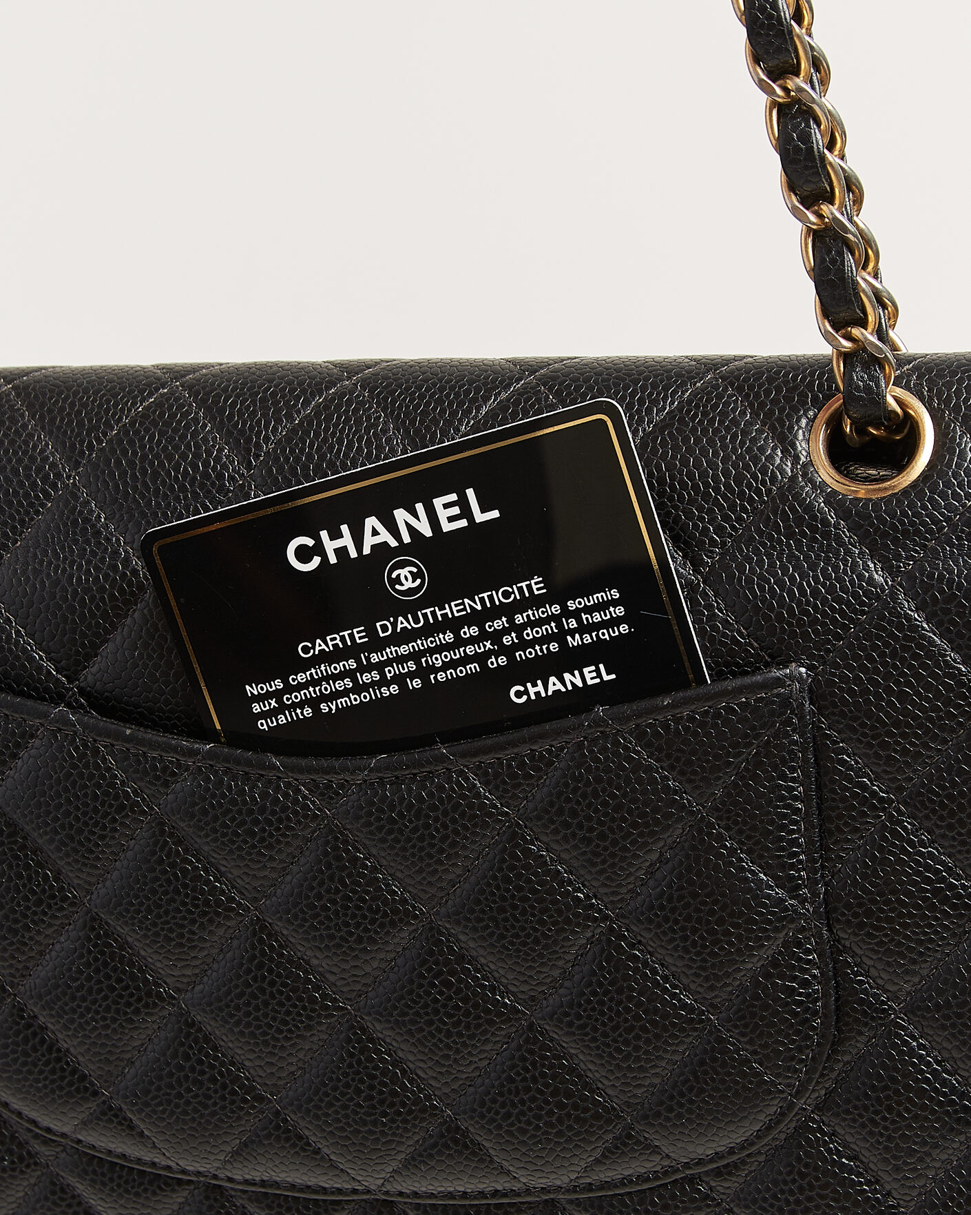 Heren | Pre-Owned & Vintage Bags | Chanel Pre-Owned | Classic Medium Double Flap Bag Caviar Leather Black