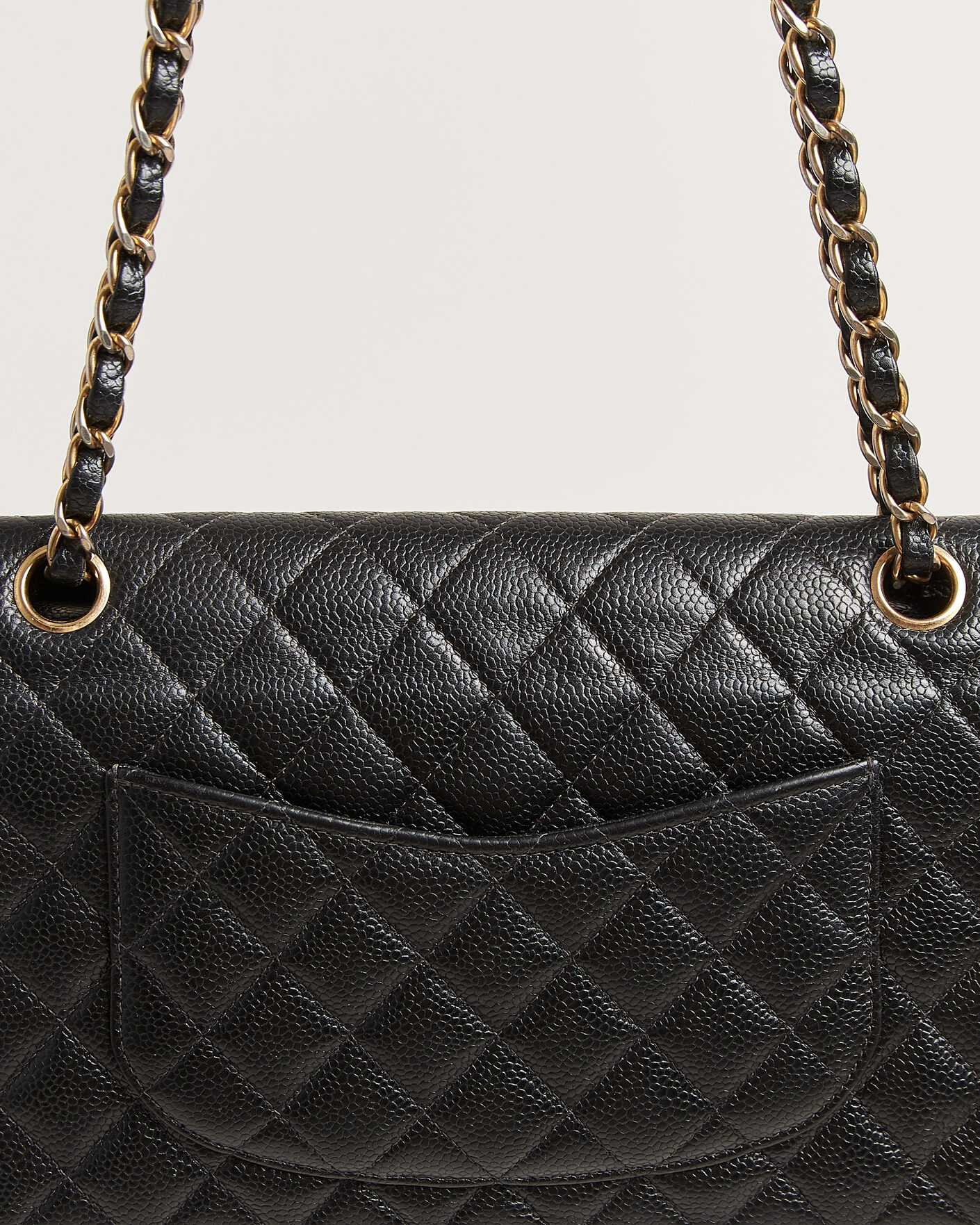 Heren | Pre-Owned & Vintage Bags | Chanel Pre-Owned | Classic Medium Double Flap Bag Caviar Leather Black
