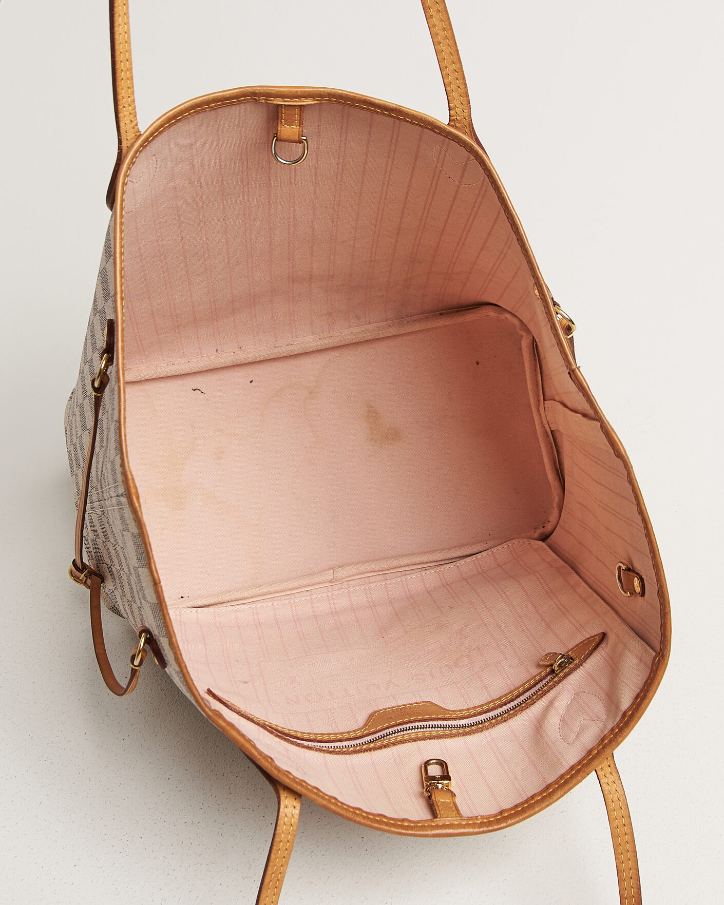Heren | Pre-Owned & Vintage Bags | Louis Vuitton Pre-Owned | Neverfull MM Damier Azur