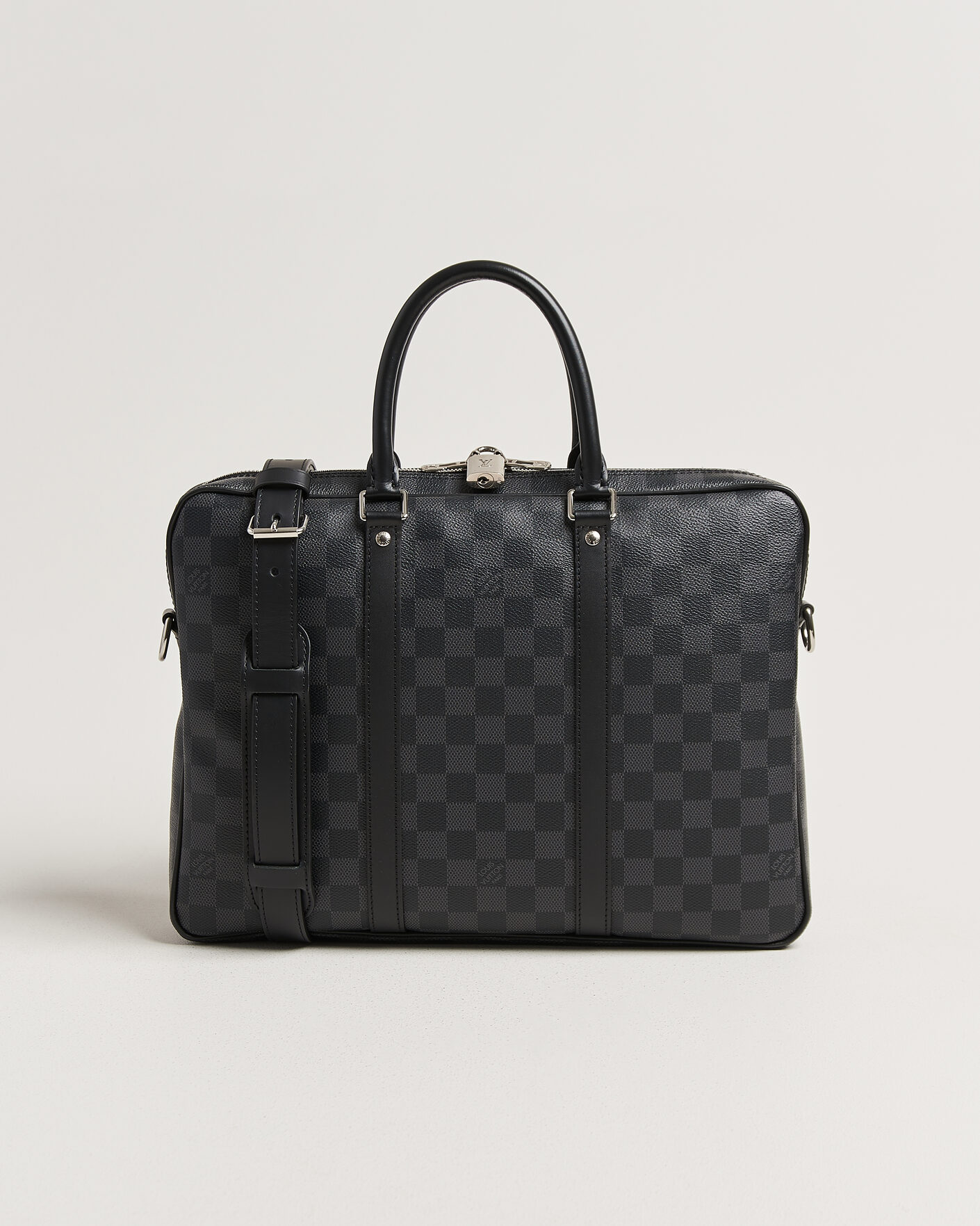 Heren | Pre-Owned & Vintage Bags | Louis Vuitton Pre-Owned | Porte Documents Damier Graphite