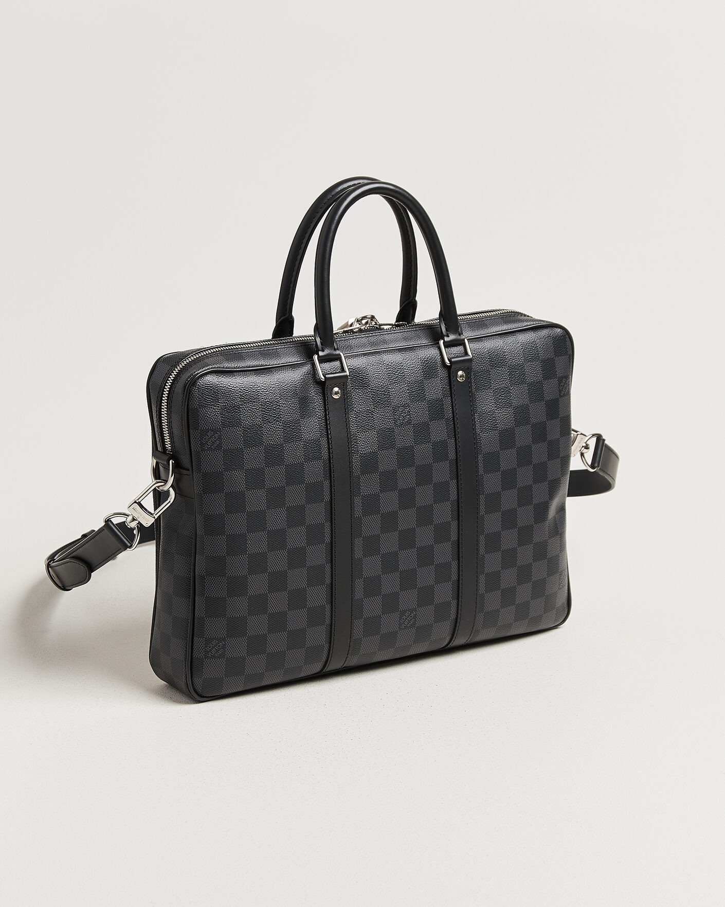 Heren | Pre-Owned & Vintage Bags | Louis Vuitton Pre-Owned | Porte Documents Damier Graphite