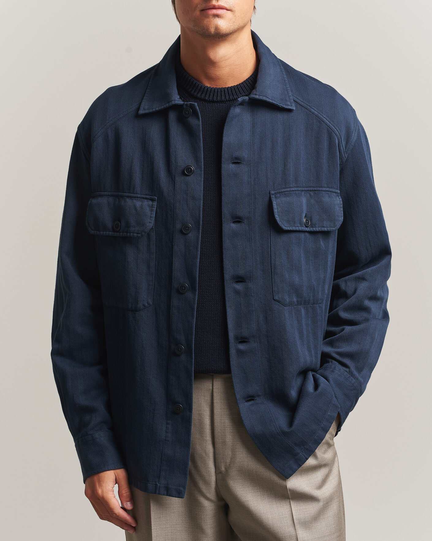 Heren | Overhemden | Ralph Lauren Purple Label | Long Sleeve Shirt Racing Navy
