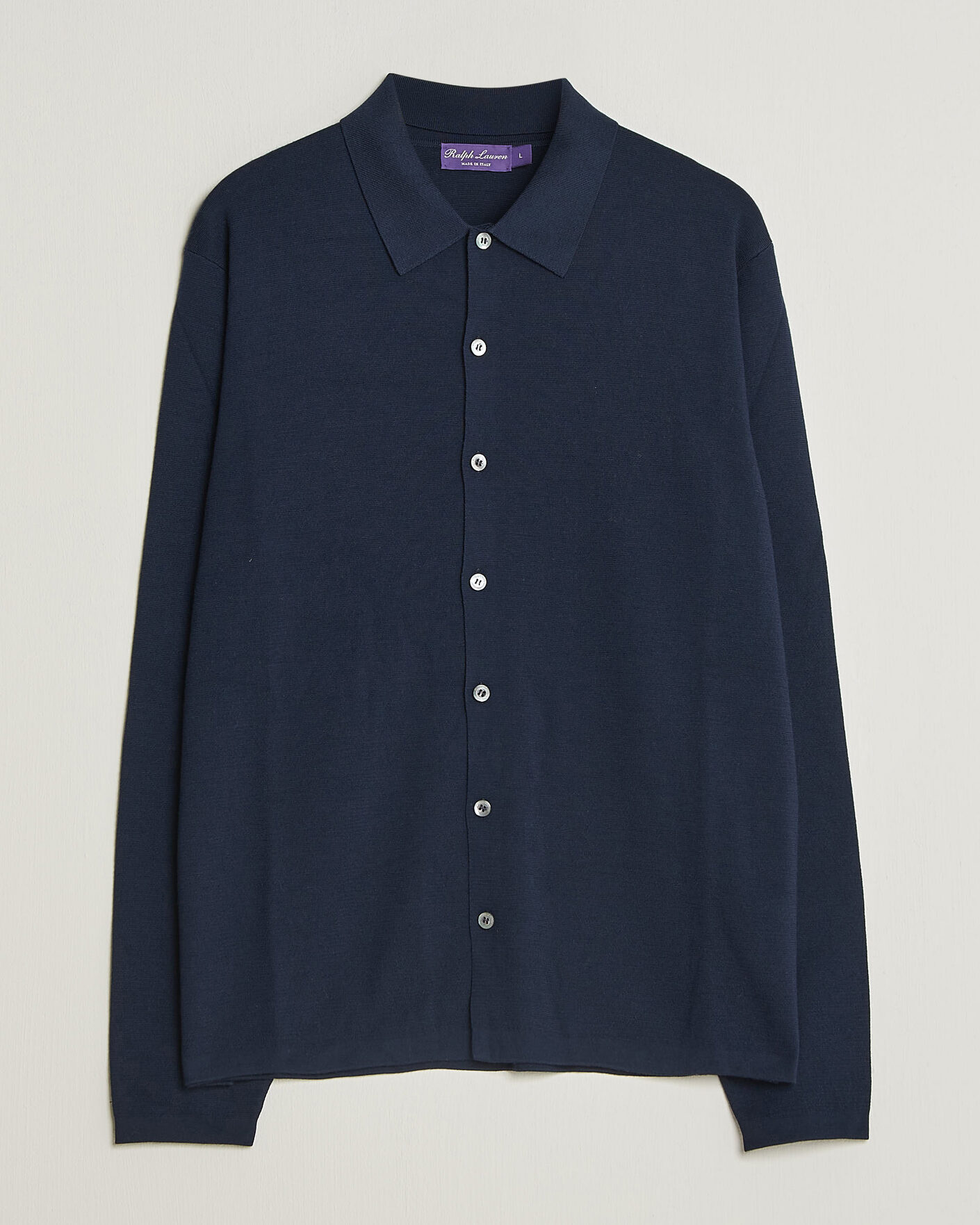 Heren | Truien | Ralph Lauren Purple Label | Milano Stich Cardigan Racing Navy