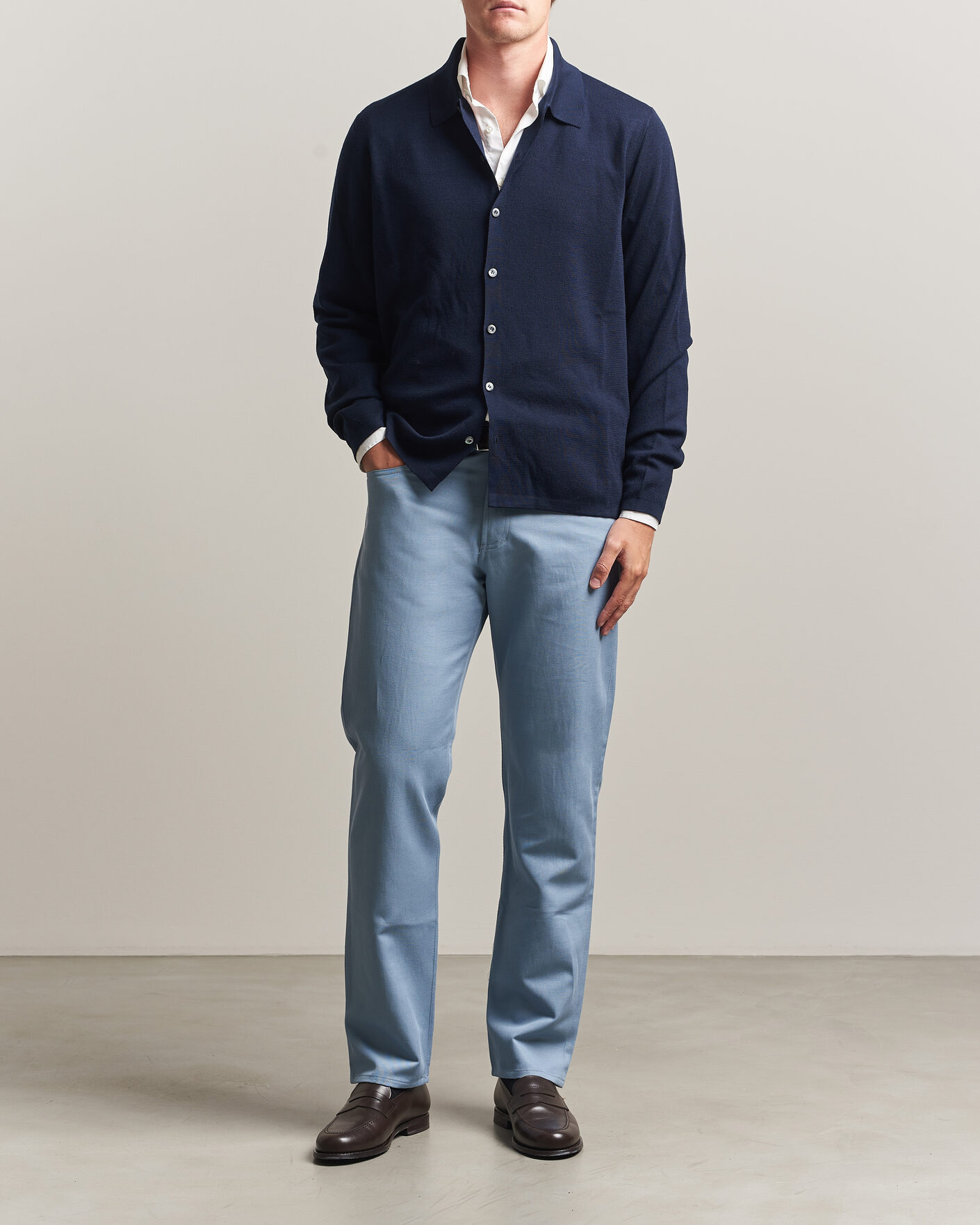 Heren | Truien | Ralph Lauren Purple Label | Milano Stich Cardigan Racing Navy