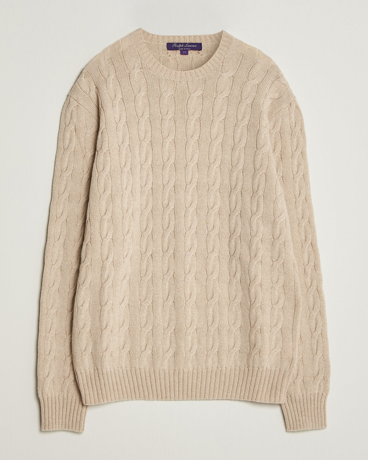 Homme | Pulls Et Tricots | Ralph Lauren Purple Label | Cashmere Cable Sweater Beige Melange
