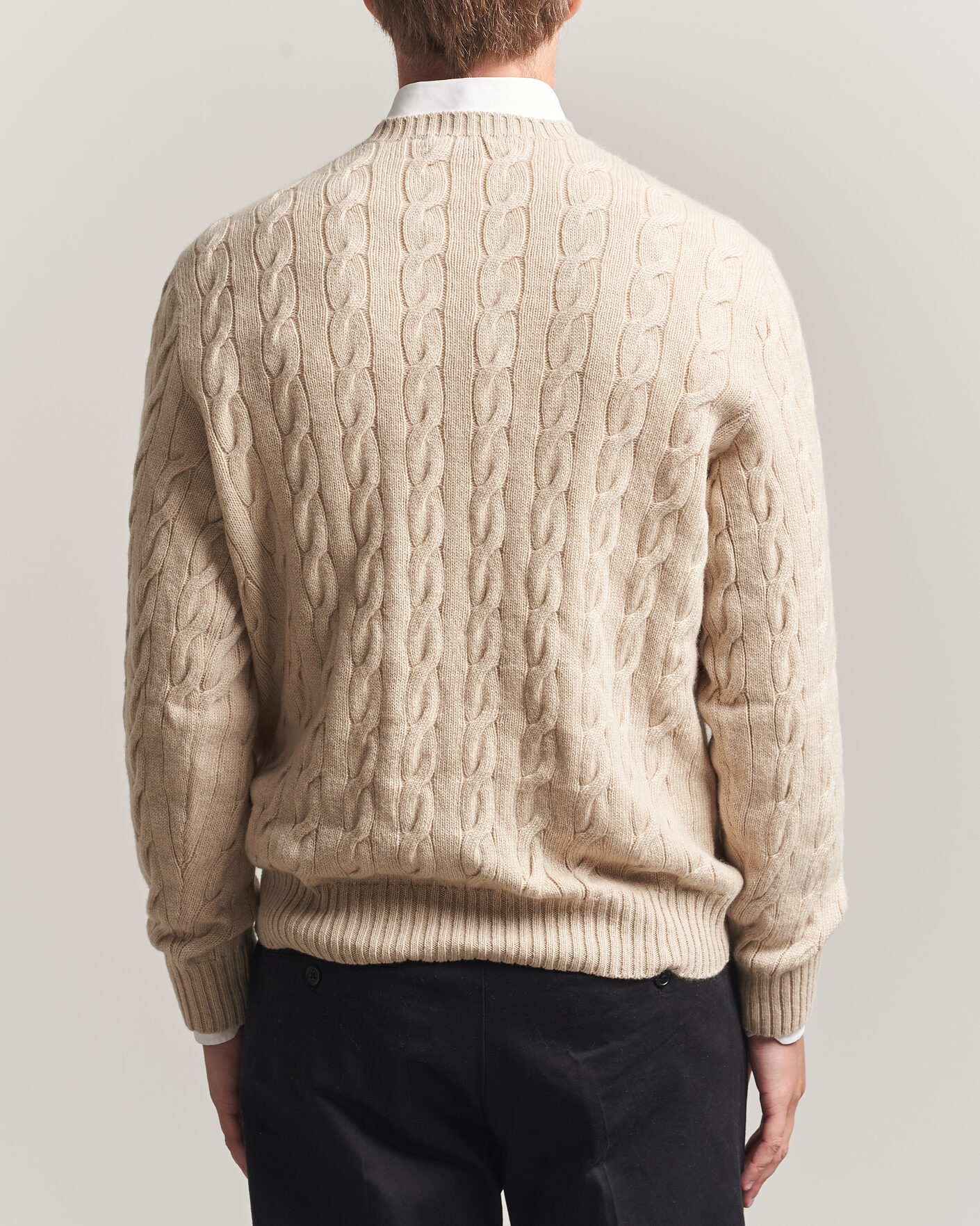 Homme | Pulls Et Tricots | Ralph Lauren Purple Label | Cashmere Cable Sweater Beige Melange