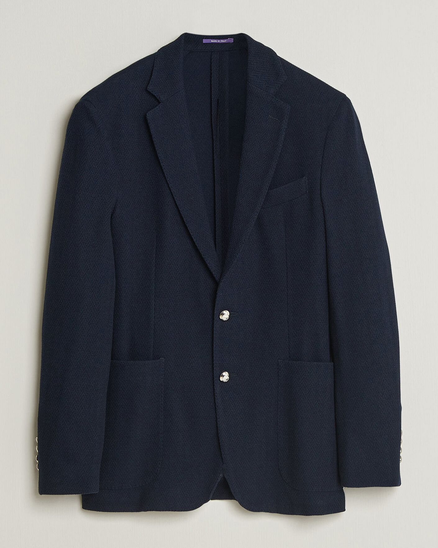 Heren | Blazers | Ralph Lauren Purple Label | Cashmere/Silk Herringbone Blazer Navy