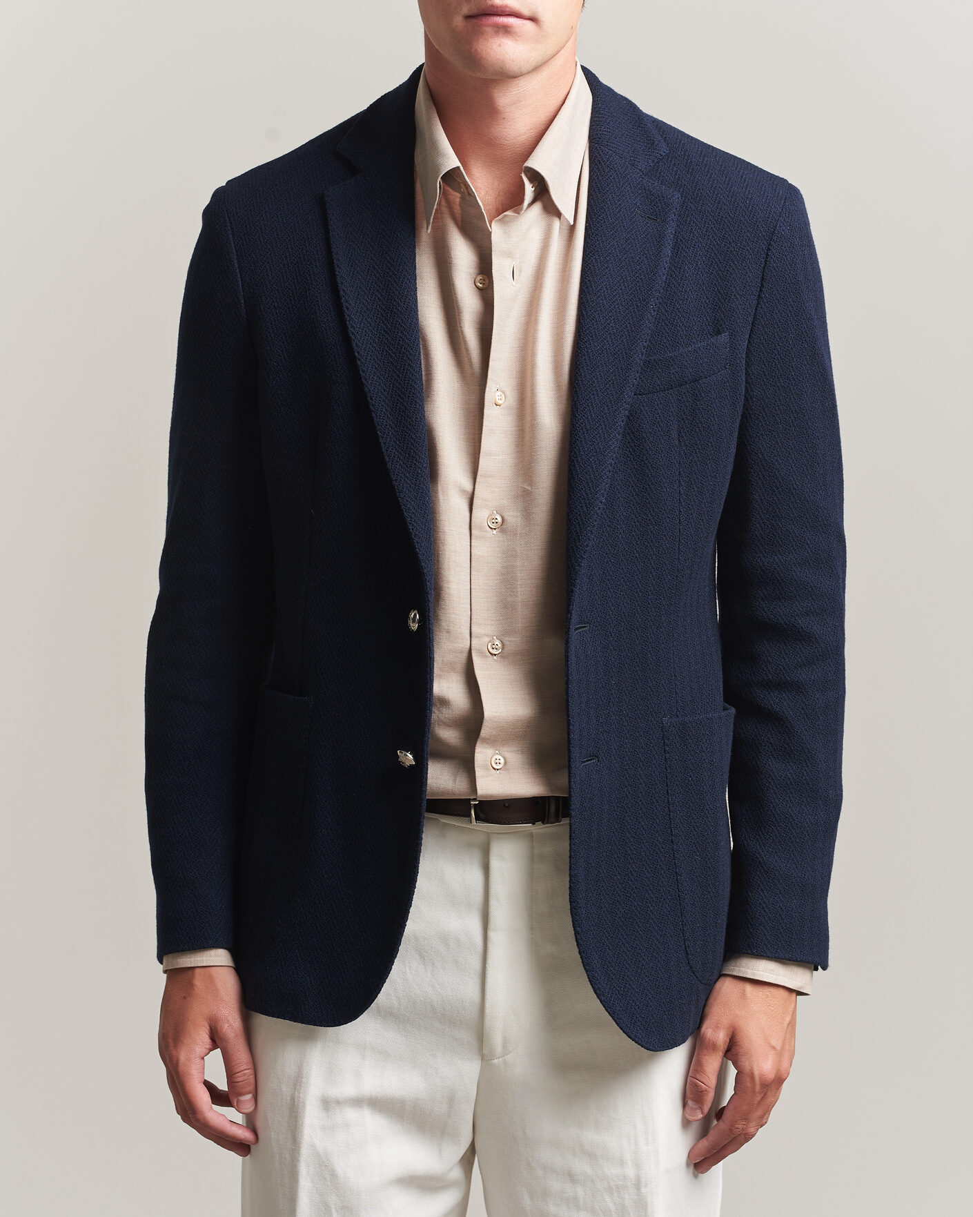 Heren | Blazers | Ralph Lauren Purple Label | Cashmere/Silk Herringbone Blazer Navy