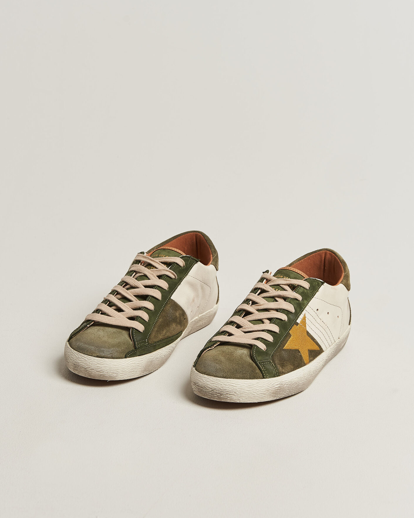 Homme | Baskets | Golden Goose | Super-Star Sneakers Cream/Olive