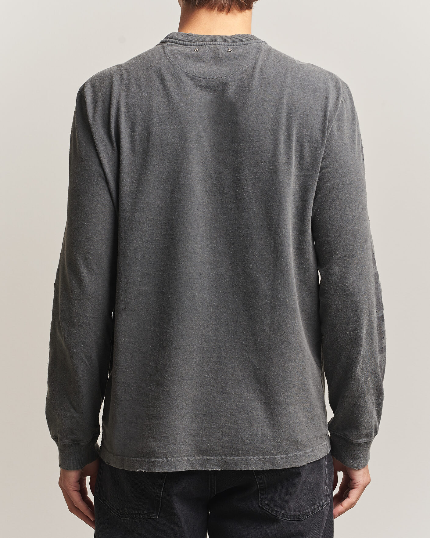 Heren | Truien | Golden Goose | Long Sleeve Garment Dyed T-Shirt Anthracite