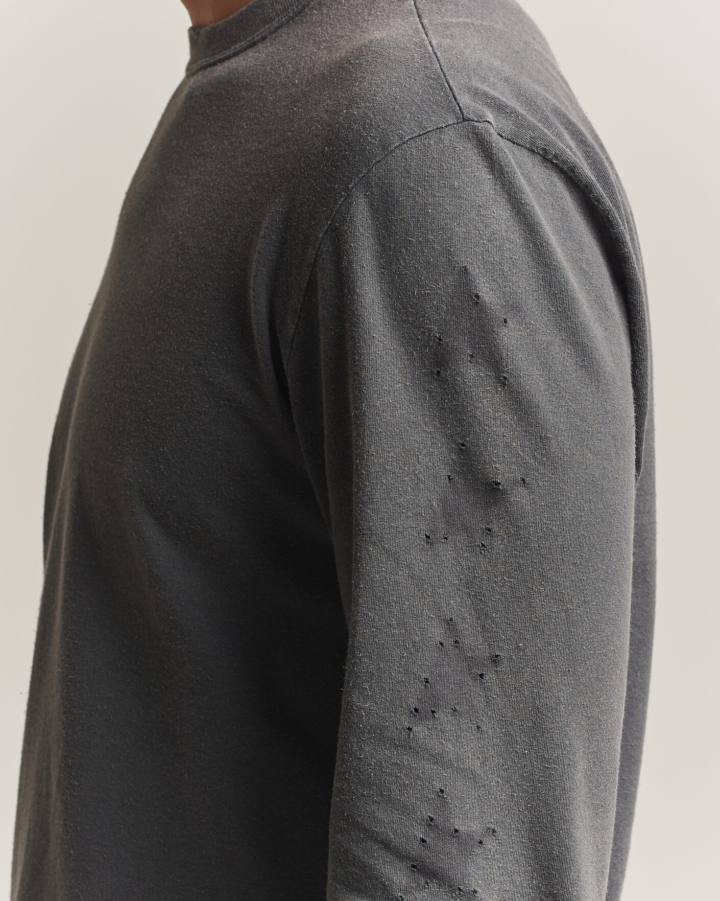 Heren | Truien | Golden Goose | Long Sleeve Garment Dyed T-Shirt Anthracite